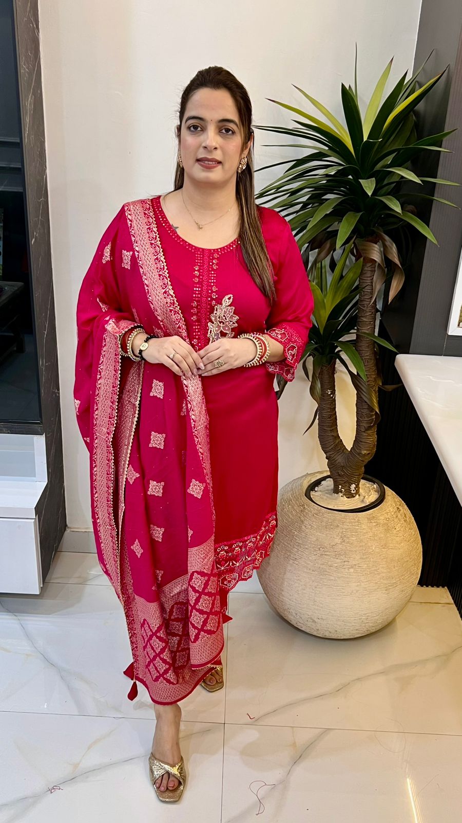 Elegant Paper Silk Suit