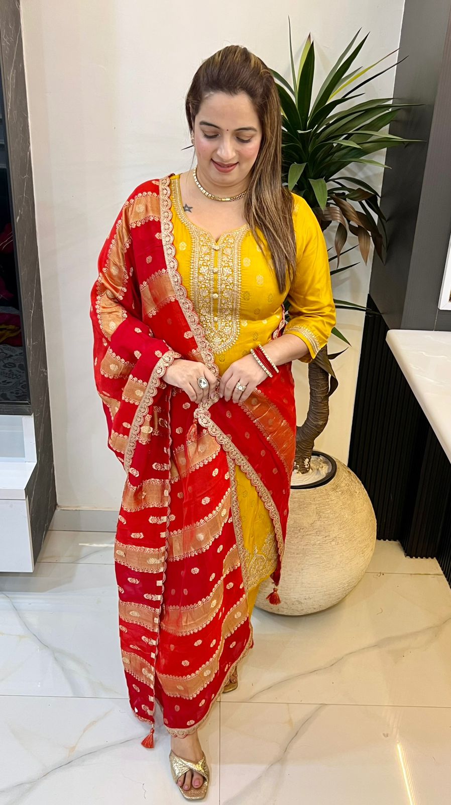 Pure Silk with Banarasi Dupatta