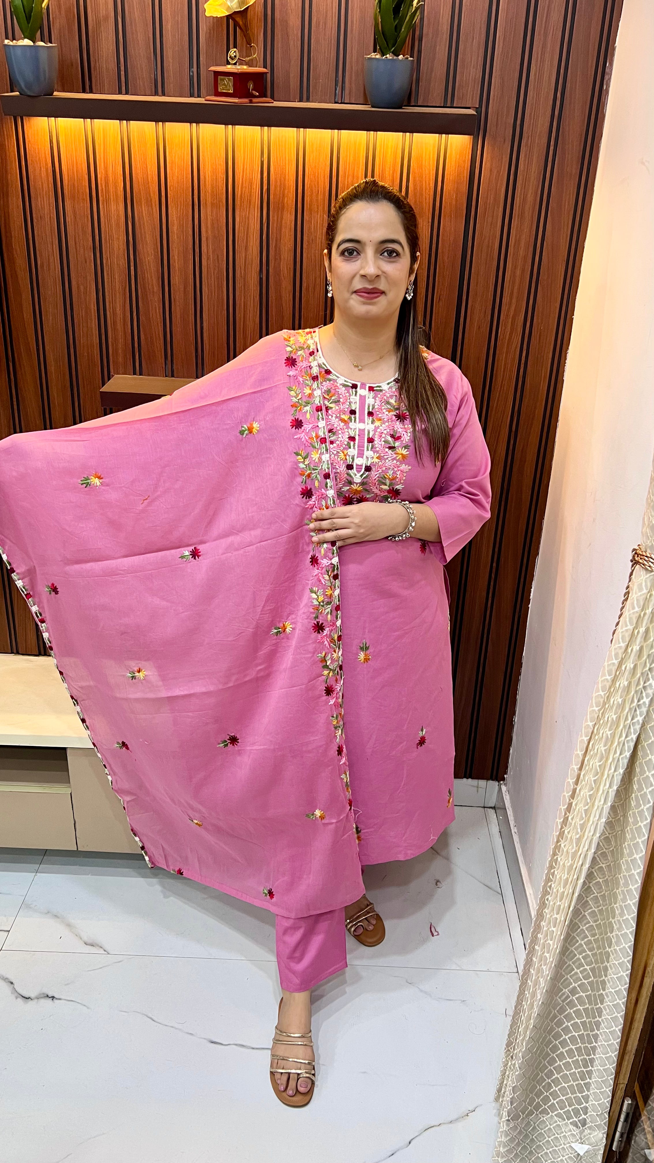 Pure Cotton Suit with Kolkata Knot Work ✨