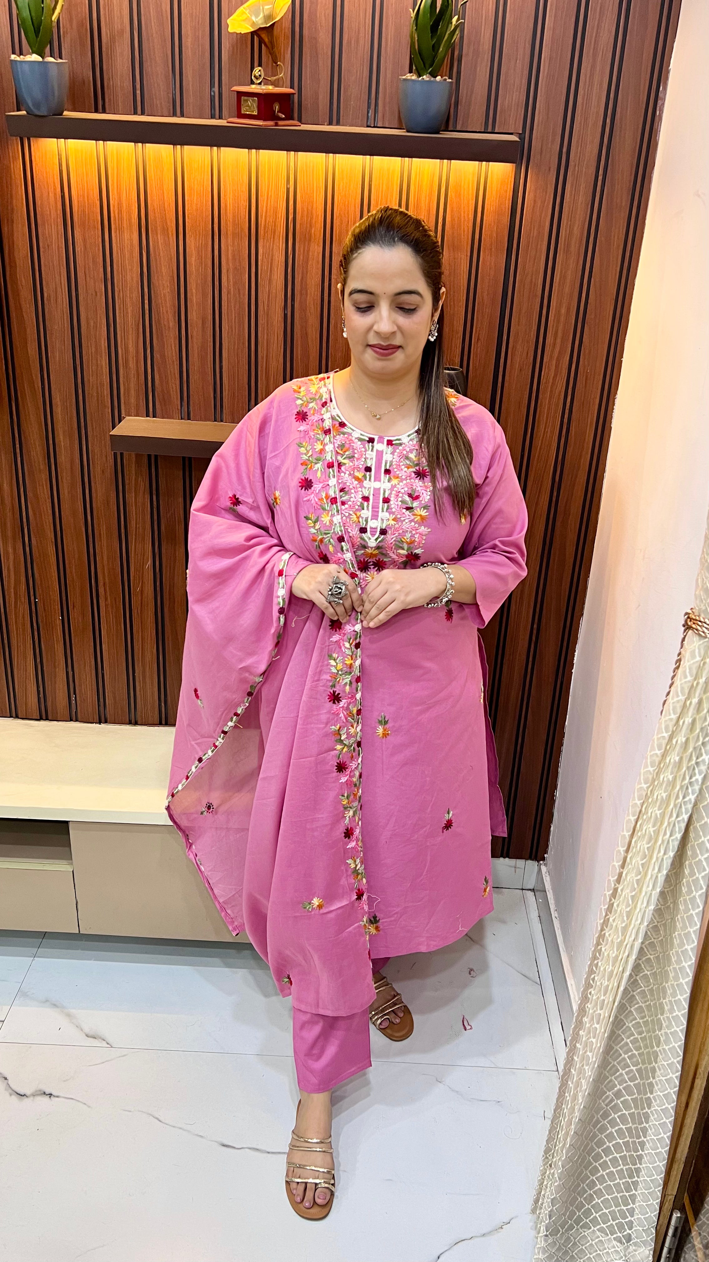 Pure Cotton Suit with Kolkata Knot Work ✨