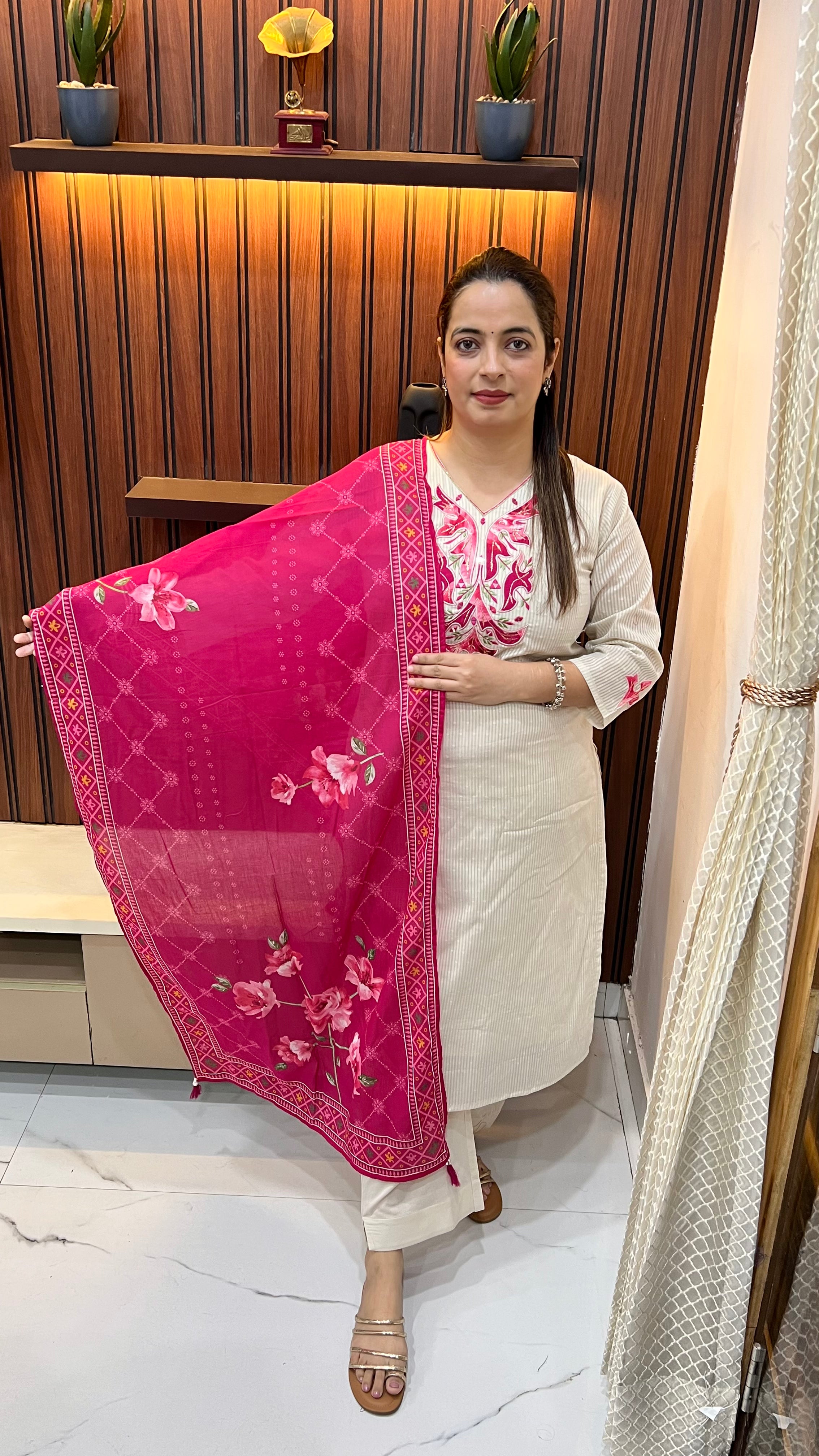 Pure Cotton Suit with Appliqué & Beautiful Embroidery Work ✨