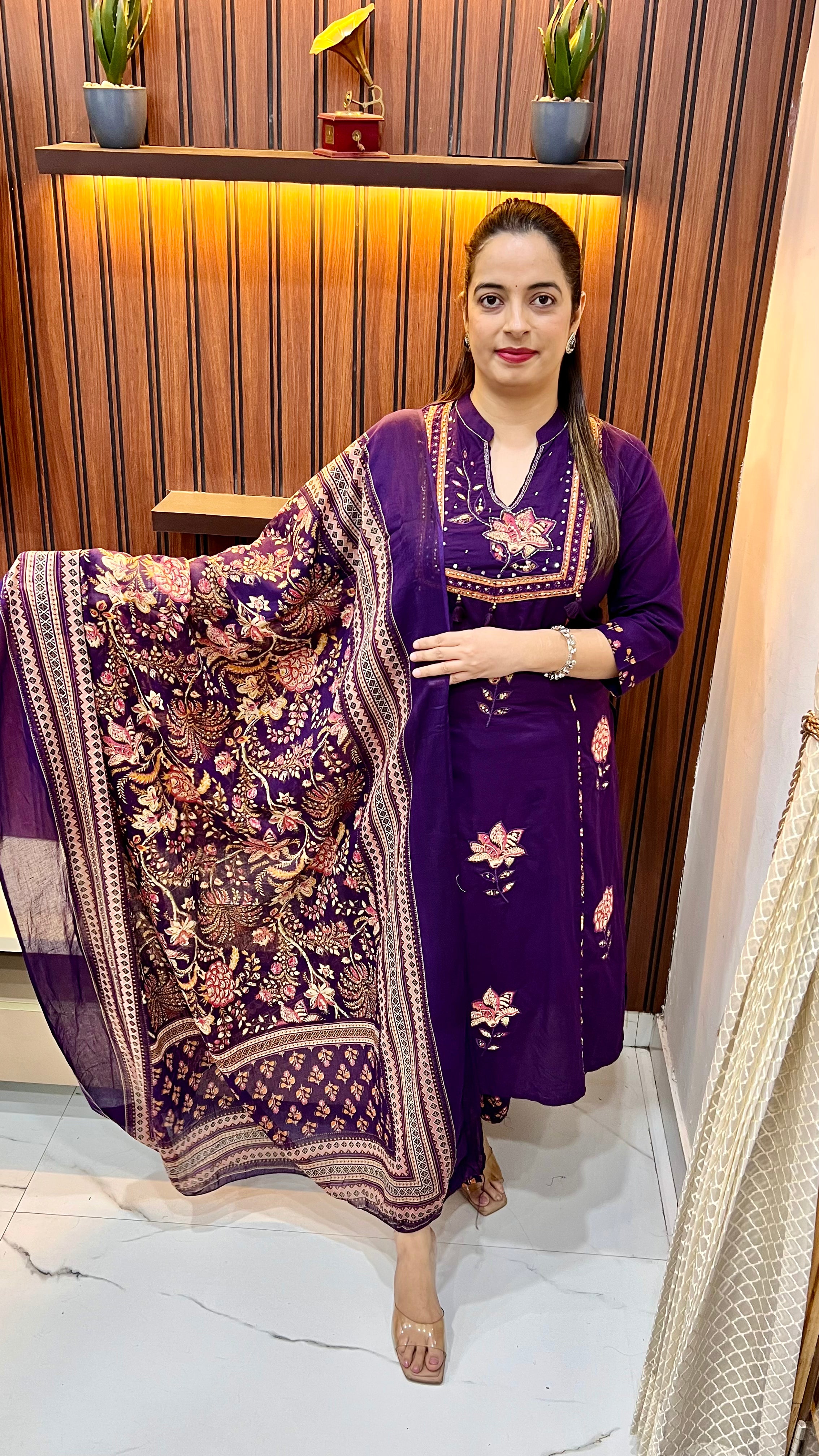 Pure Cotton Suit with Appliqué & Hand Embroidery ✨