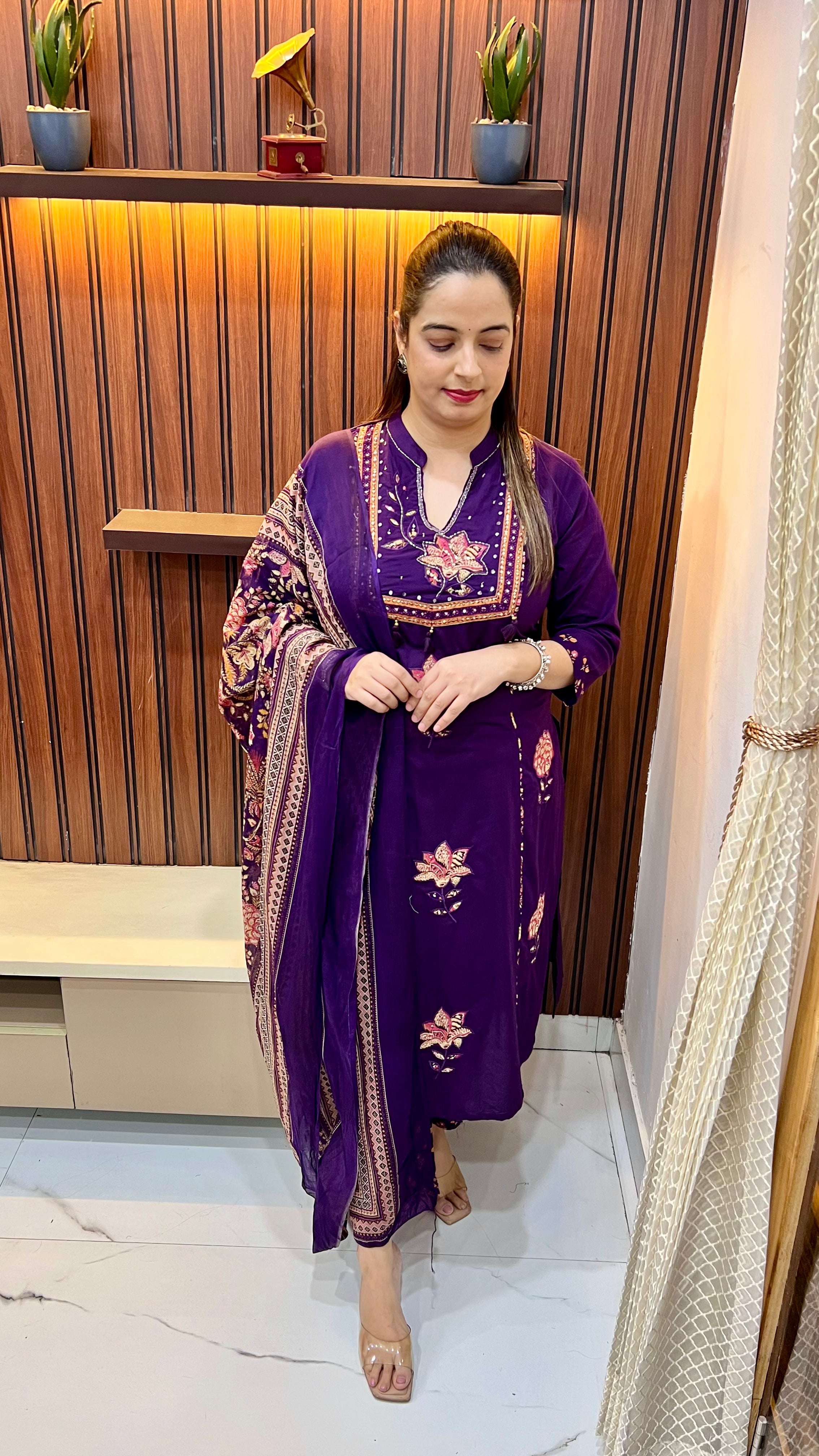 Pure Cotton Suit with Appliqué & Hand Embroidery ✨