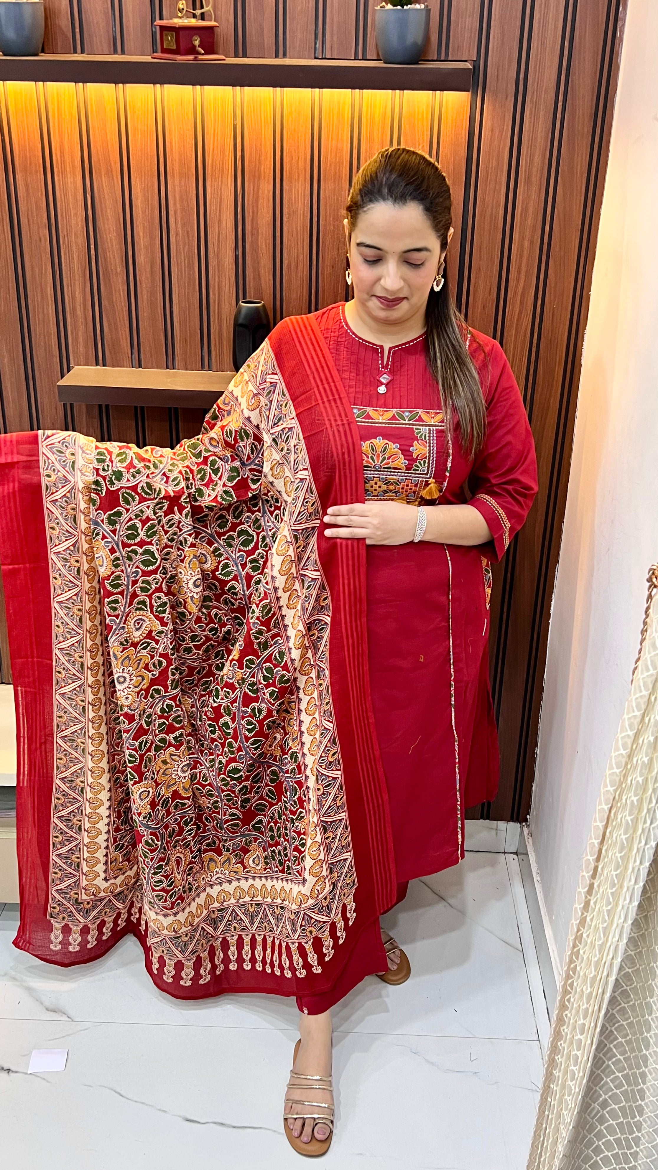 Pure Cotton Suit with Madhubani Art & Pintex Detailing ✨