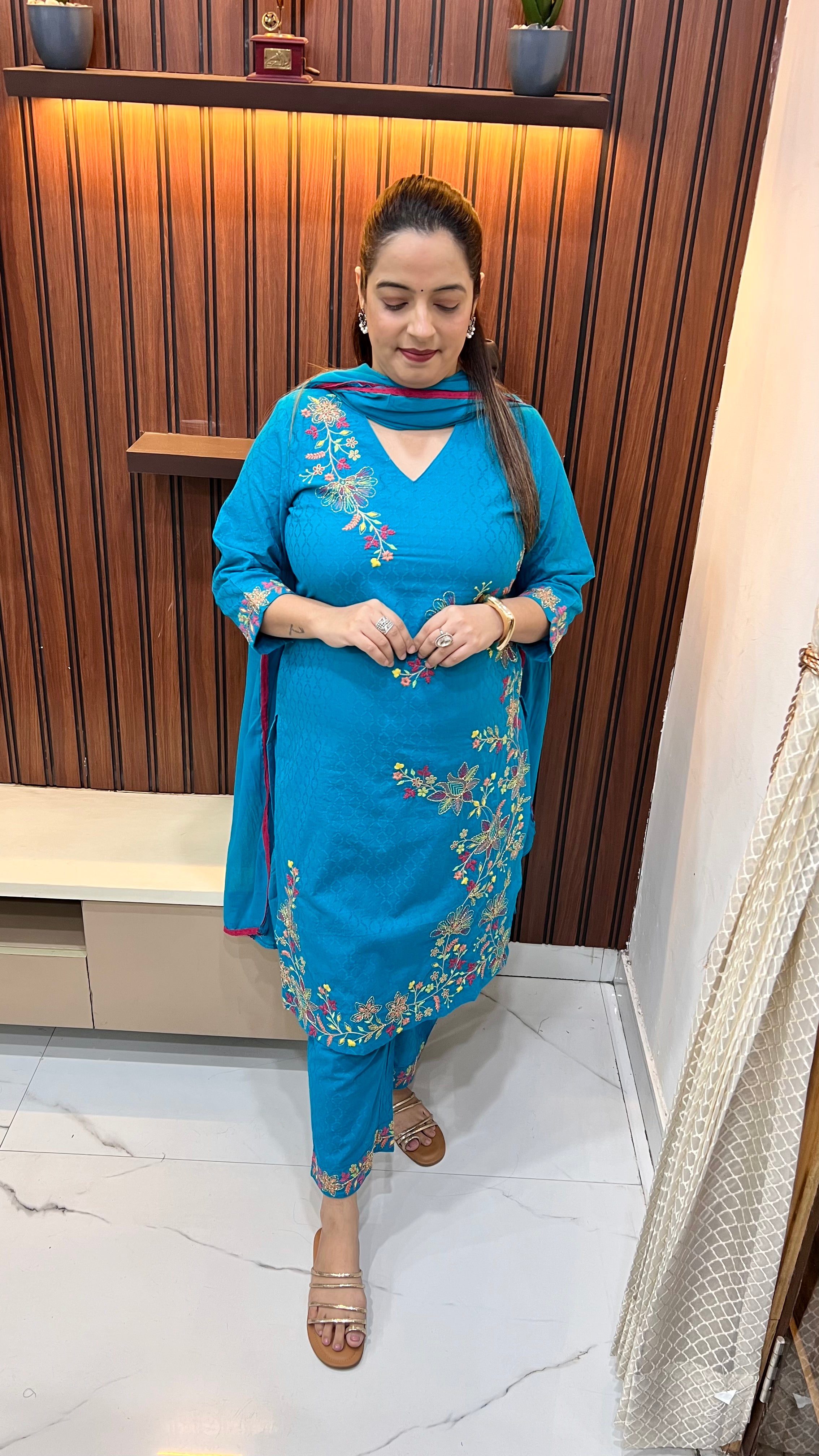 Pure Cotton Suit with Hand Embroidery ✨