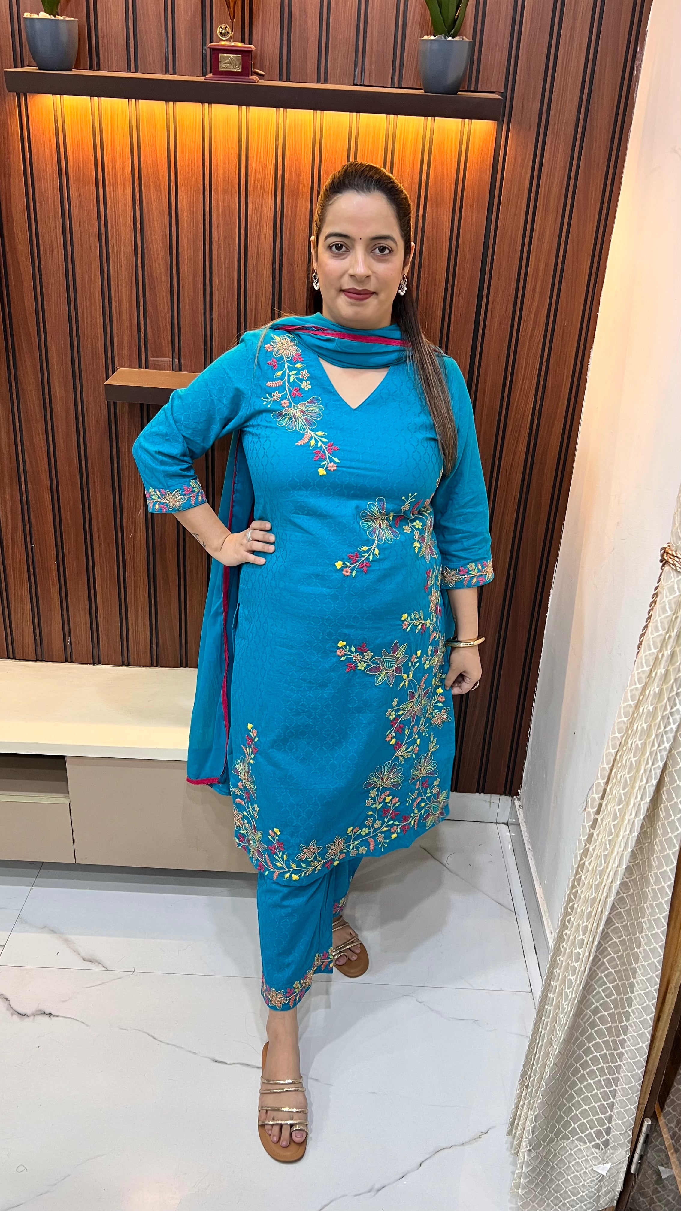 Pure Cotton Suit with Hand Embroidery ✨