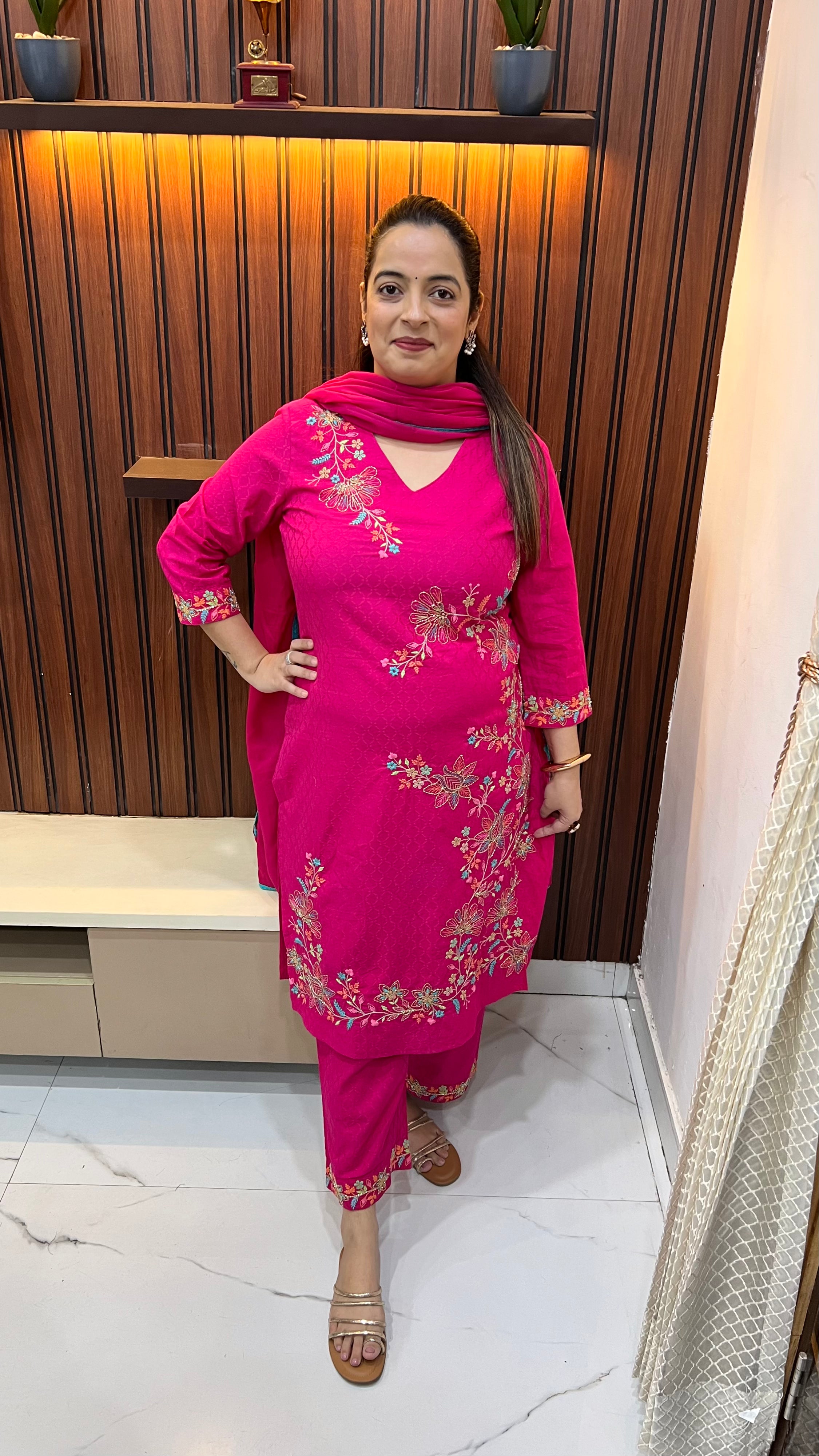 Pure Cotton Suit with Hand Embroidery ✨
