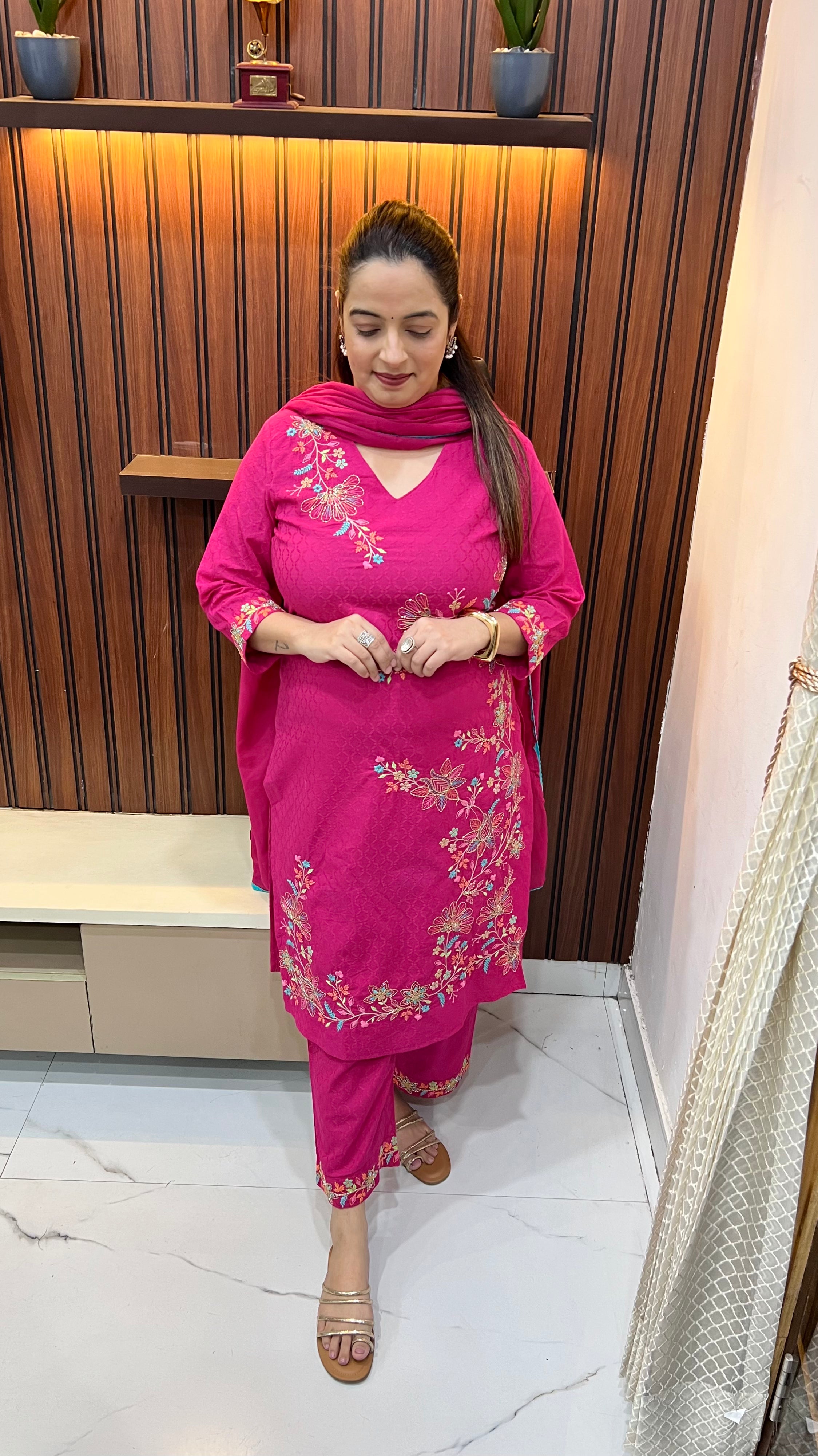Pure Cotton Suit with Hand Embroidery ✨