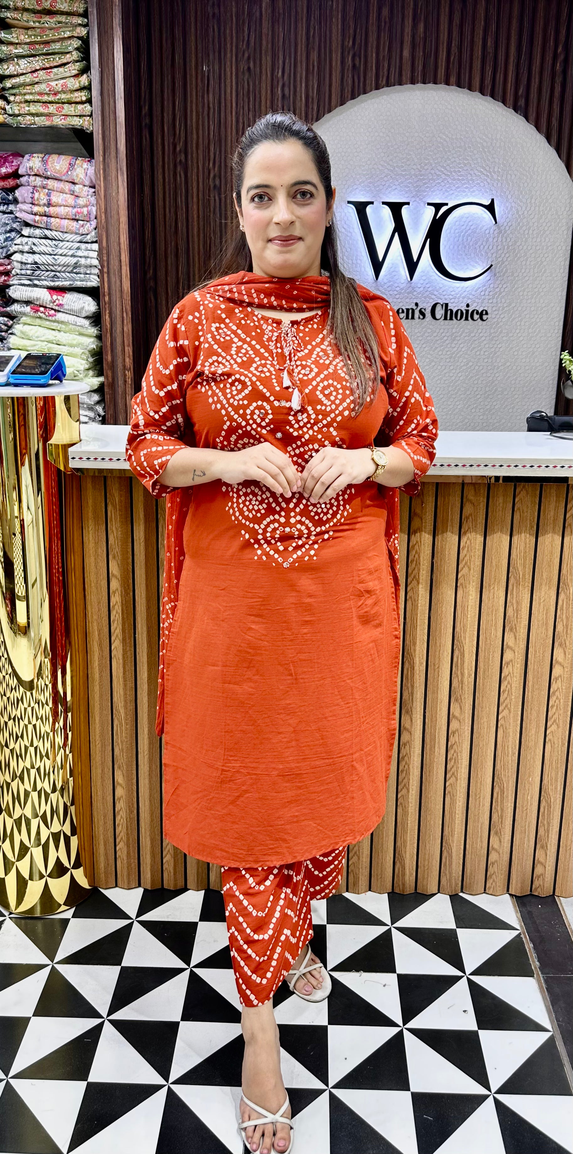Pure Cotton Bandhani Suit Set