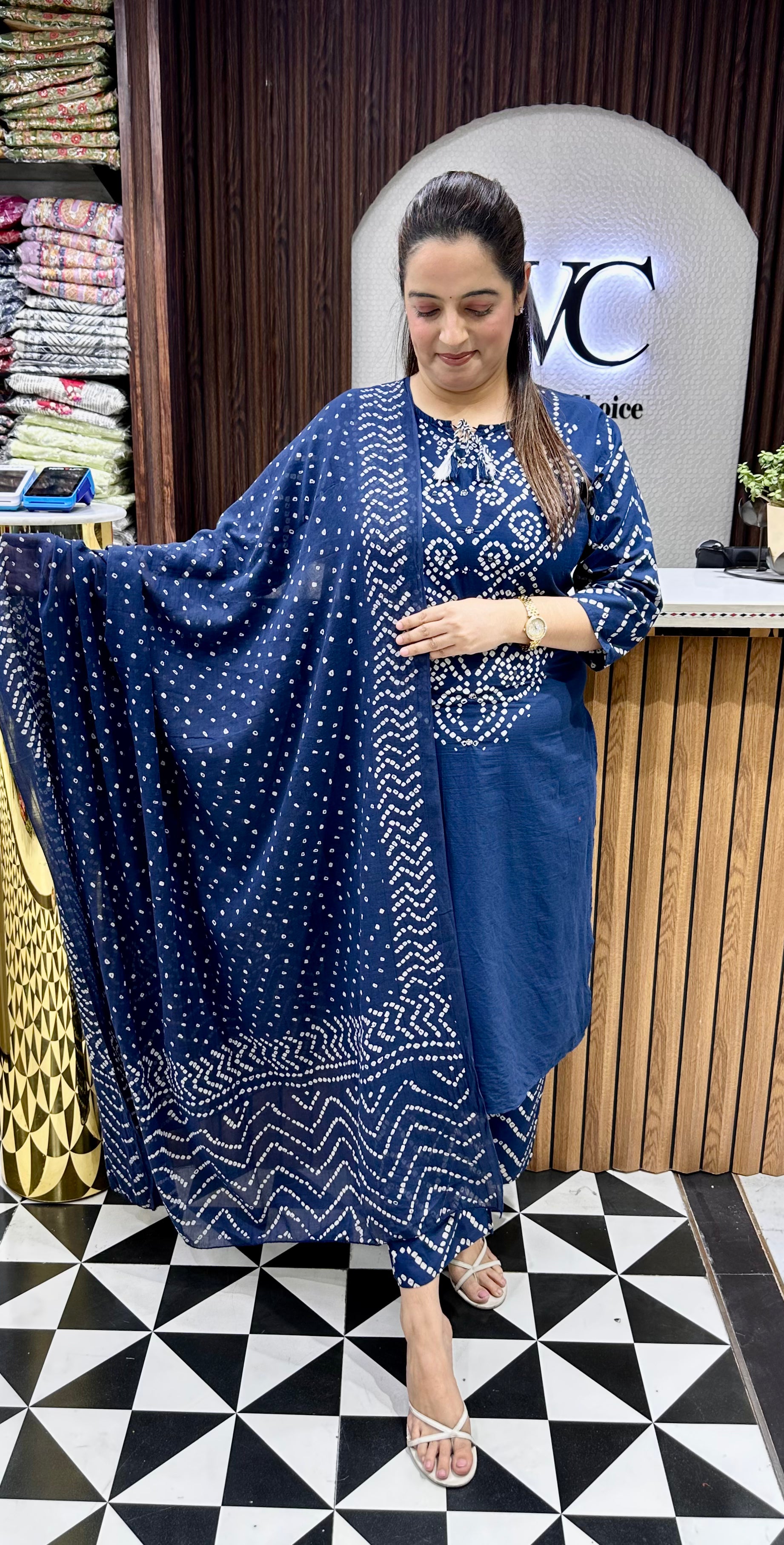 Pure Cotton Bandhani Suit Set