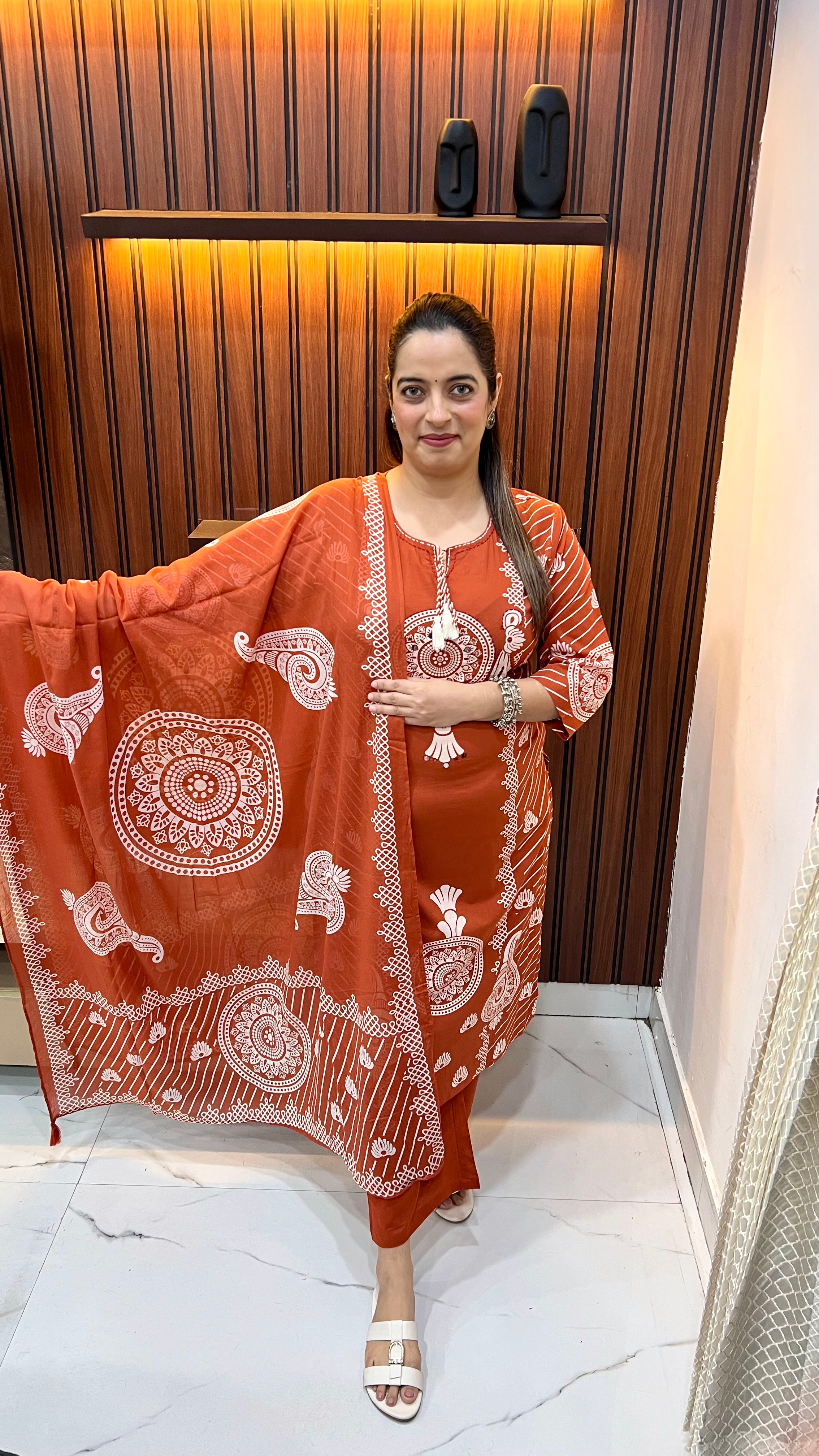 Pure Cotton Hand-Embroidered Suit Set