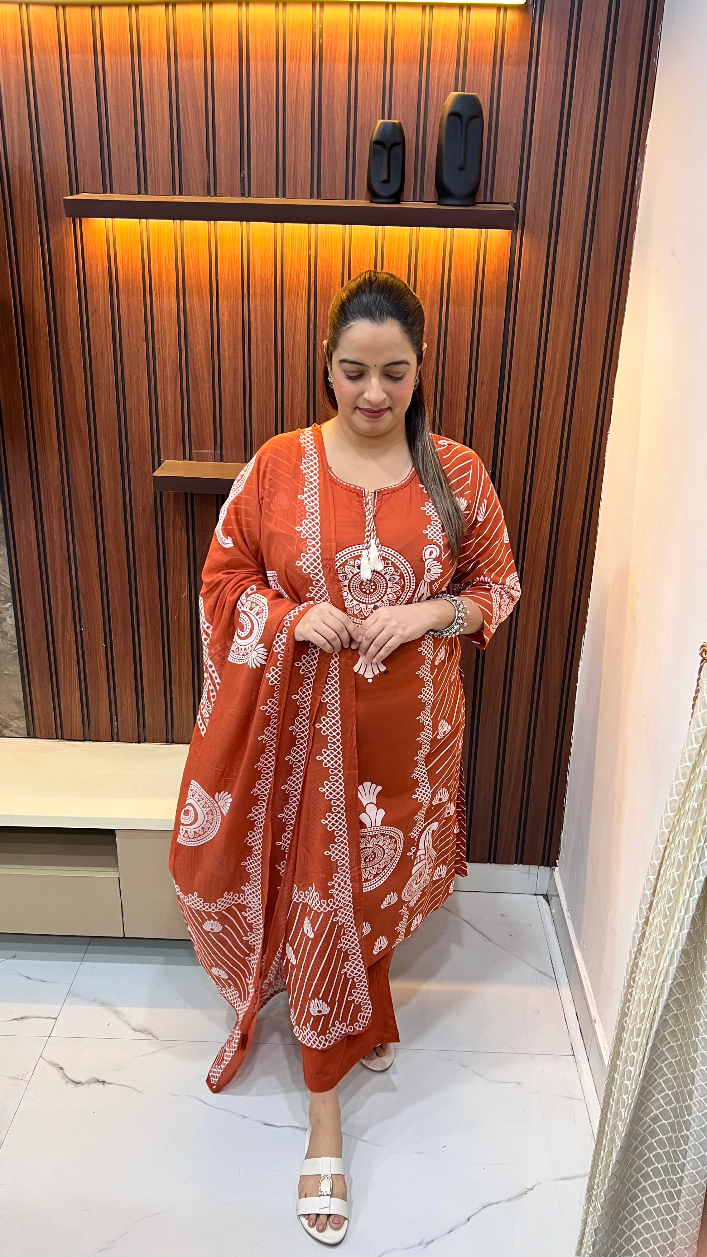 Pure Cotton Hand-Embroidered Suit Set