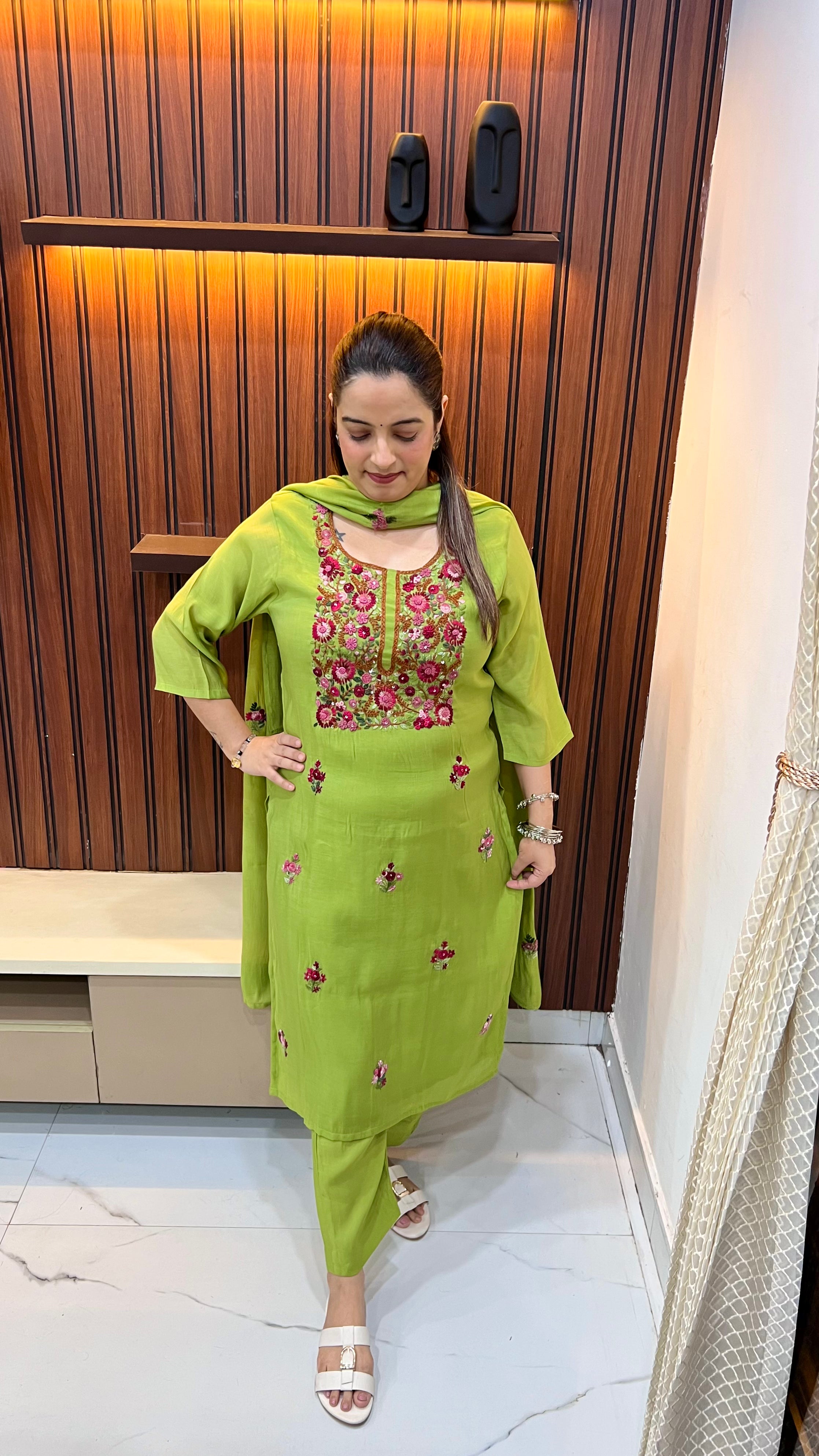 Pure Cotton Suit with Authentic Kolkata Knot Work