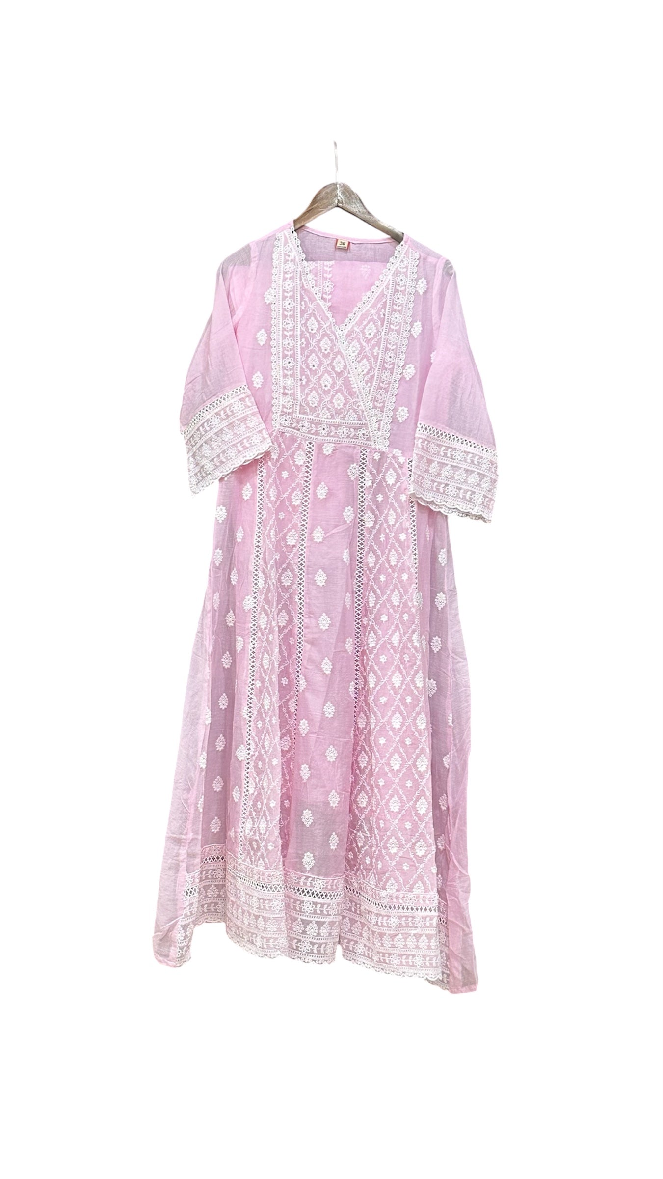The Lucknowi Muse: Mul Cotton Suit with Allover Chikankari Artistry