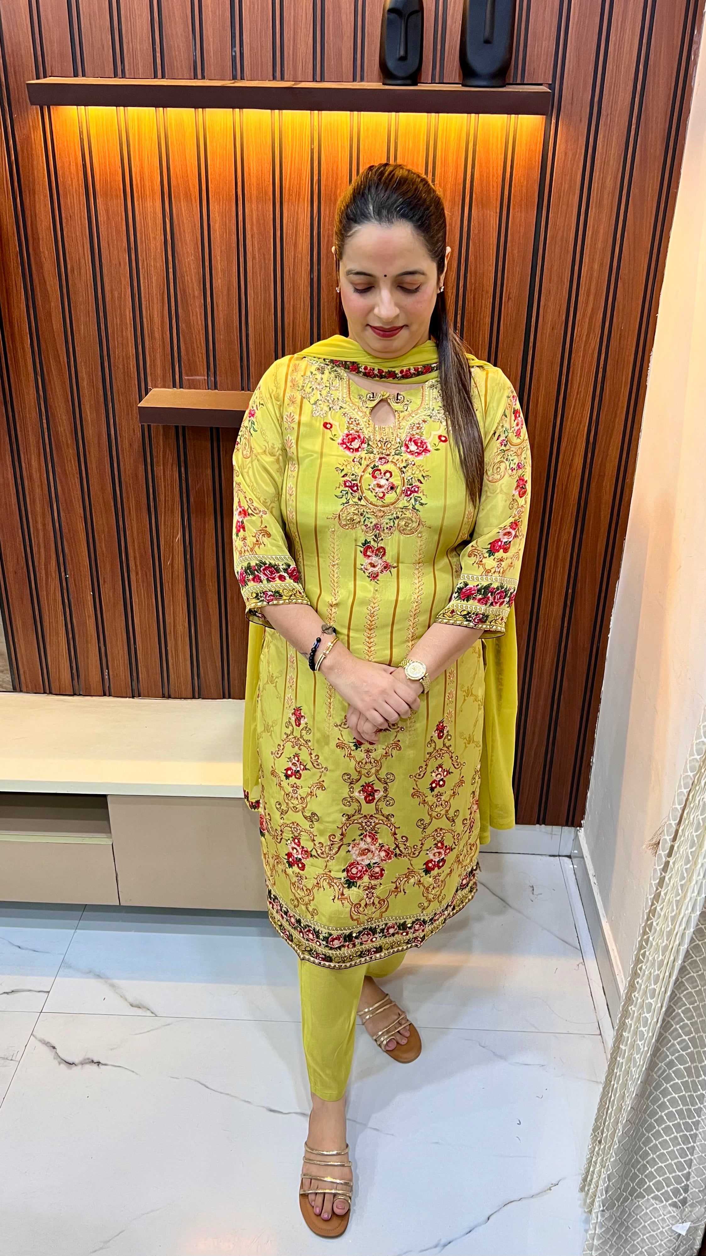 Russian Crepe Digitally Printed Suit