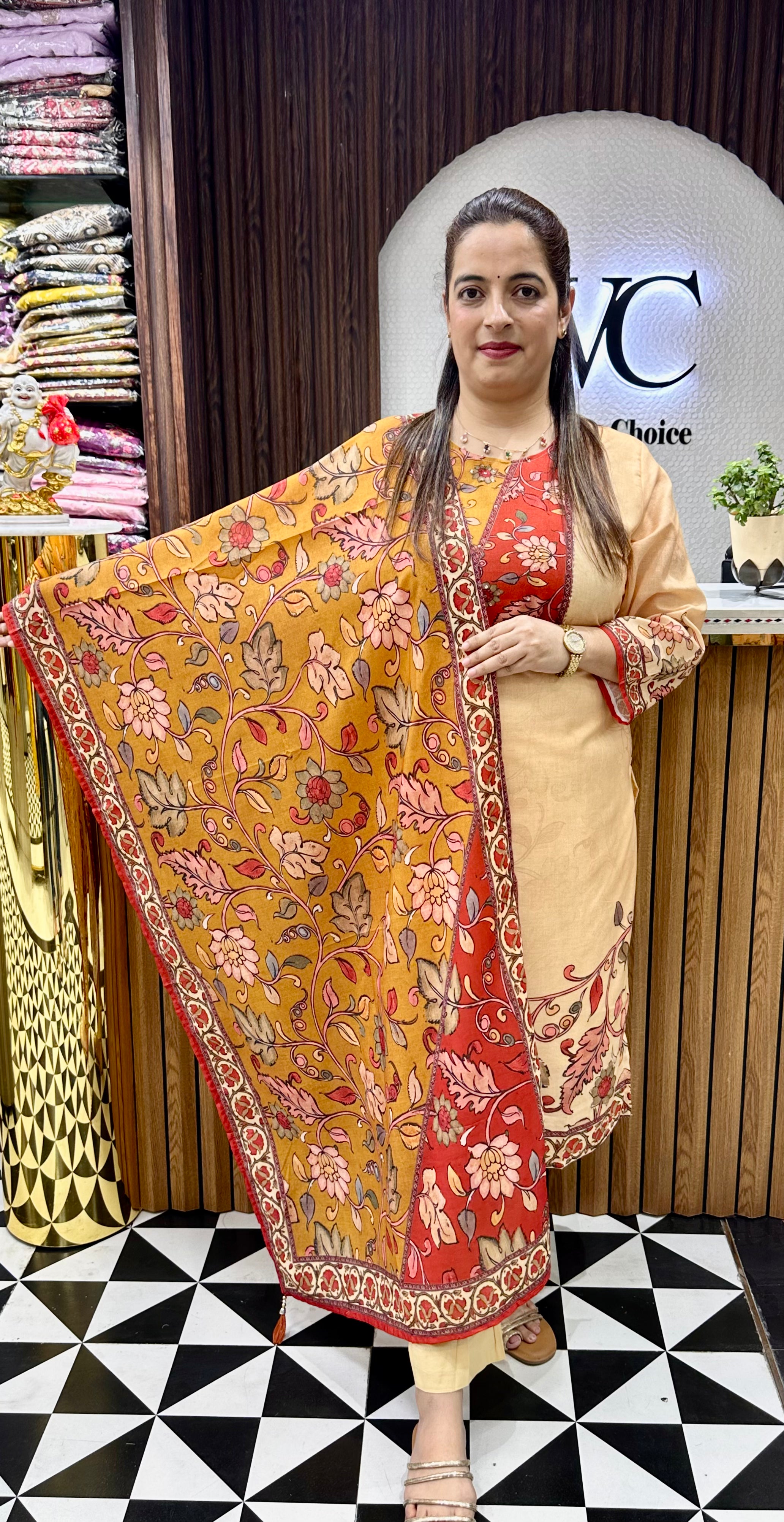 ✨ FLAT 999: Pure Cotton Hand-Embroidered Suit with Premium Lining ✨