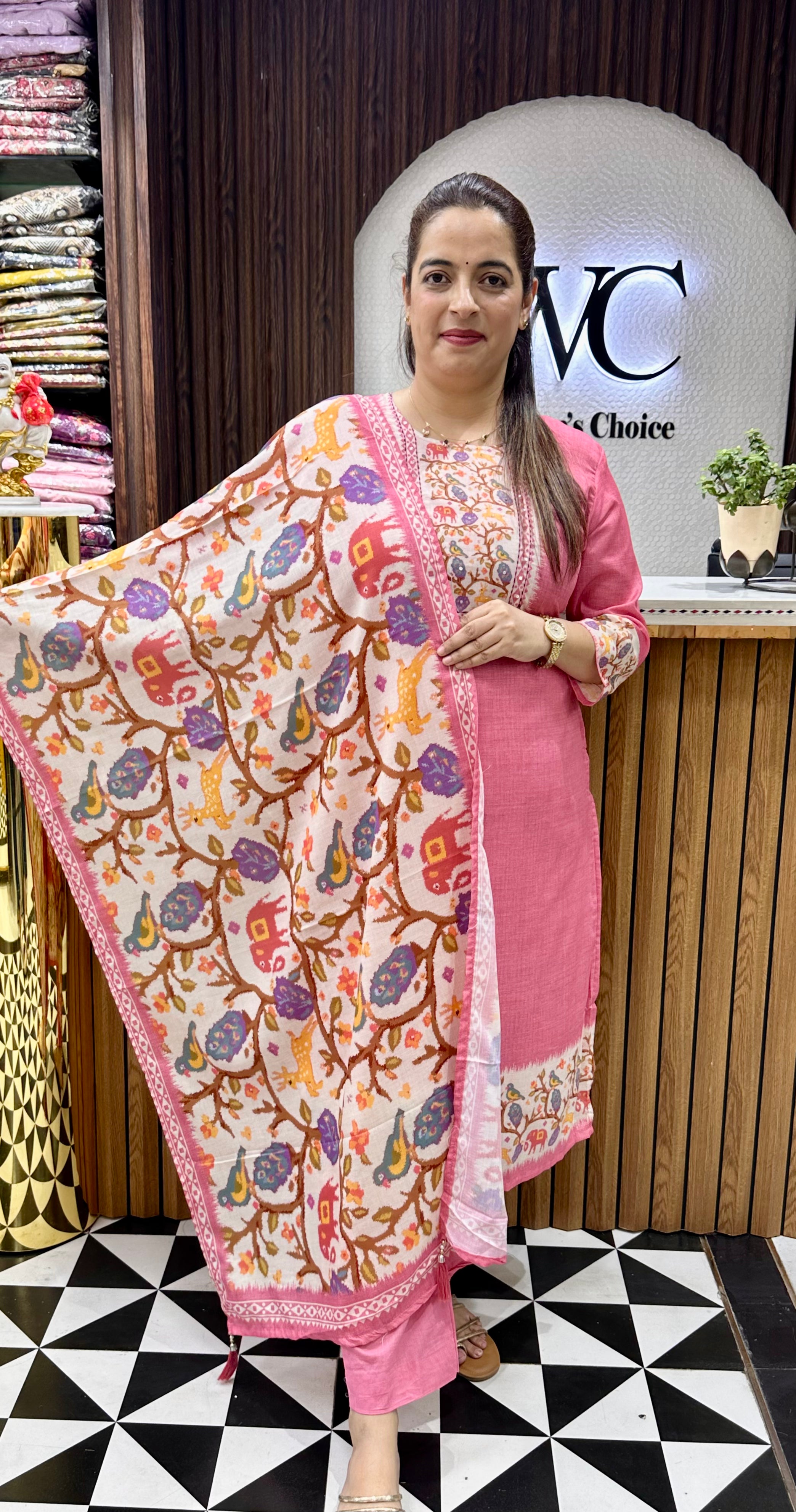 ✨ FLAT 999: Pure Cotton Hand-Embroidered Suit with Premium Lining ✨