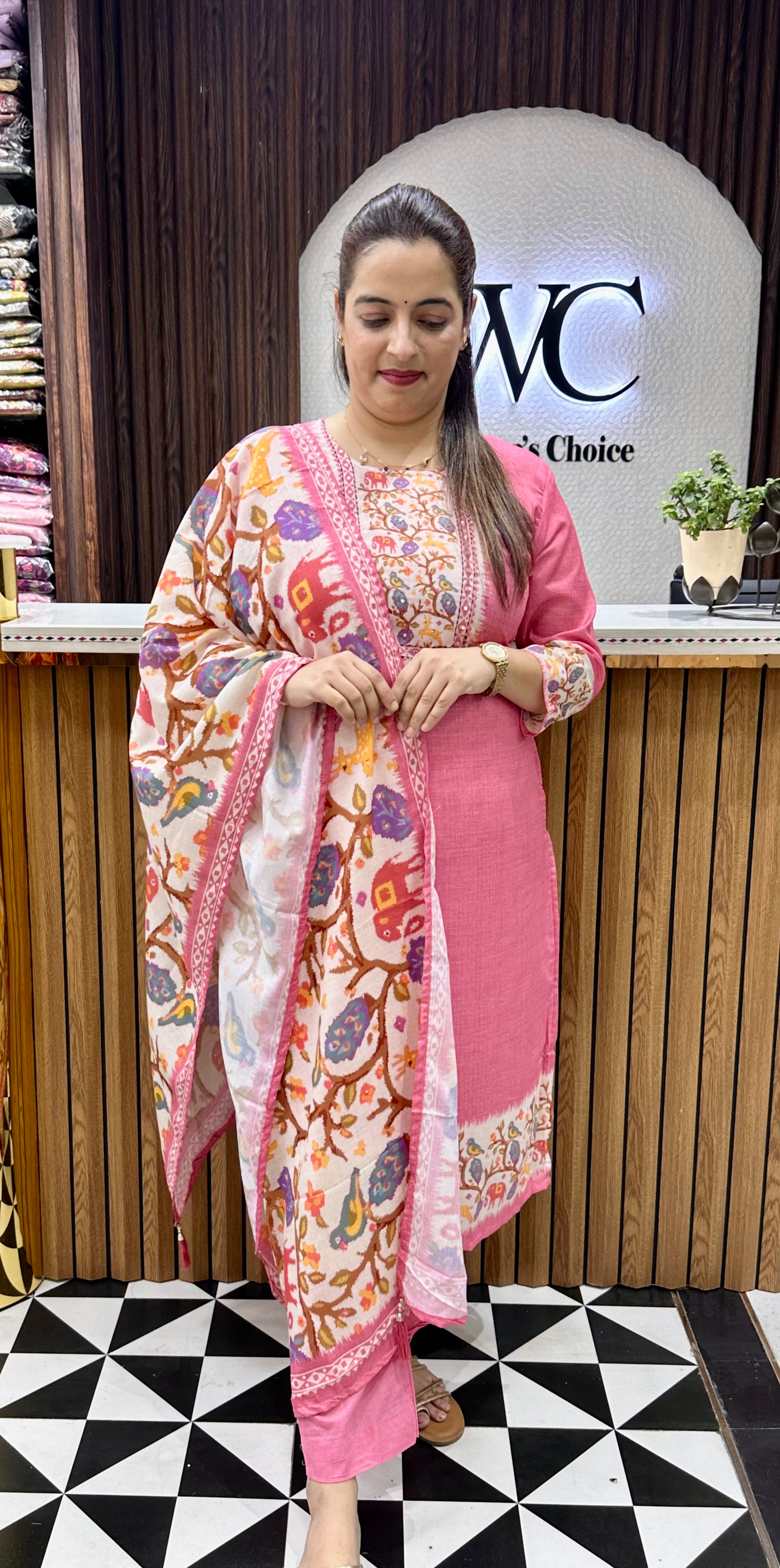 ✨ FLAT 999: Pure Cotton Hand-Embroidered Suit with Premium Lining ✨