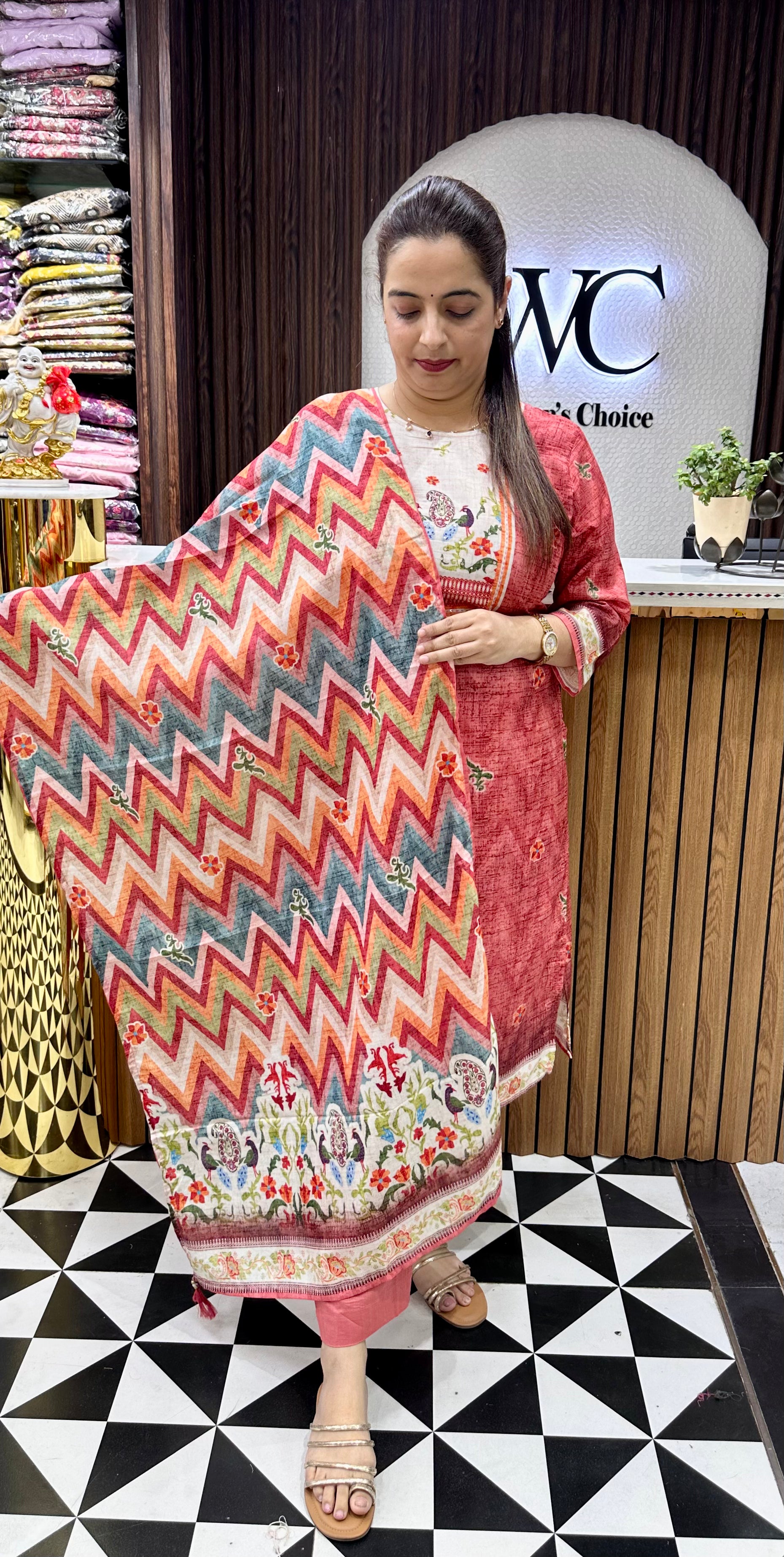 ✨ FLAT 999: Pure Cotton Hand-Embroidered Suit with Premium Lining ✨