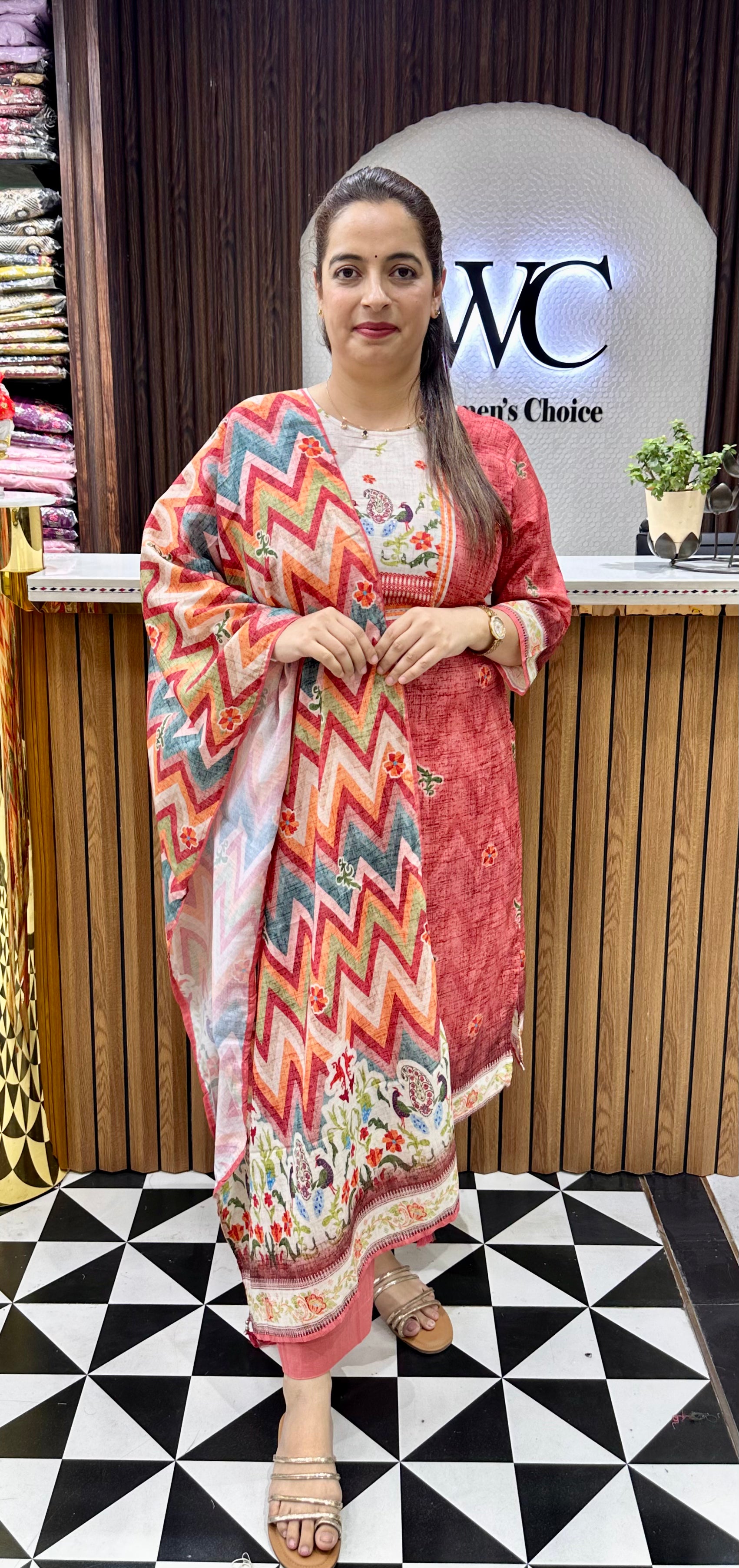 ✨ FLAT 999: Pure Cotton Hand-Embroidered Suit with Premium Lining ✨