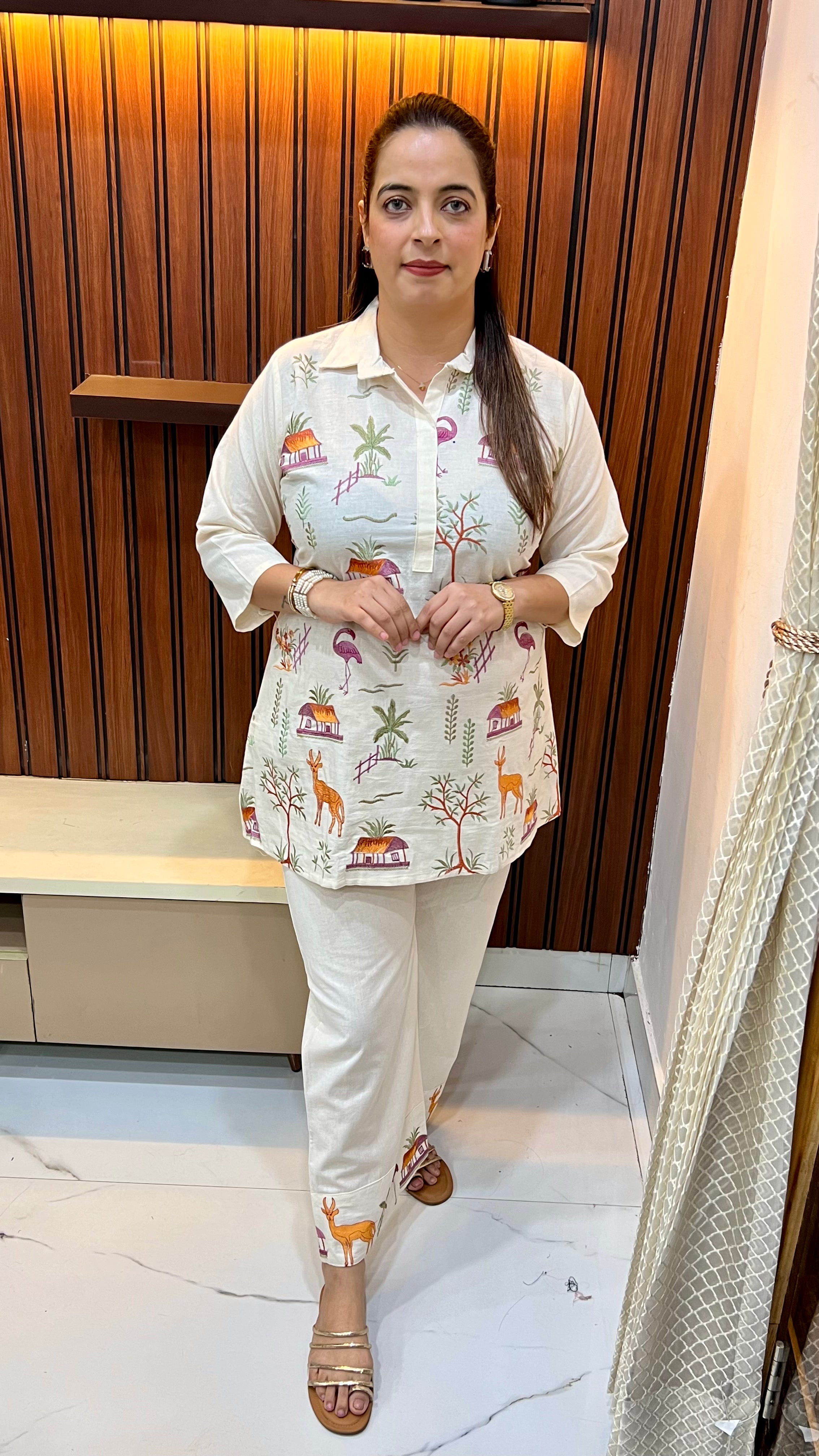 Sustainable Sophistication: Pure Handloom Cotton Co-ord Set with Artisanal Threadwork