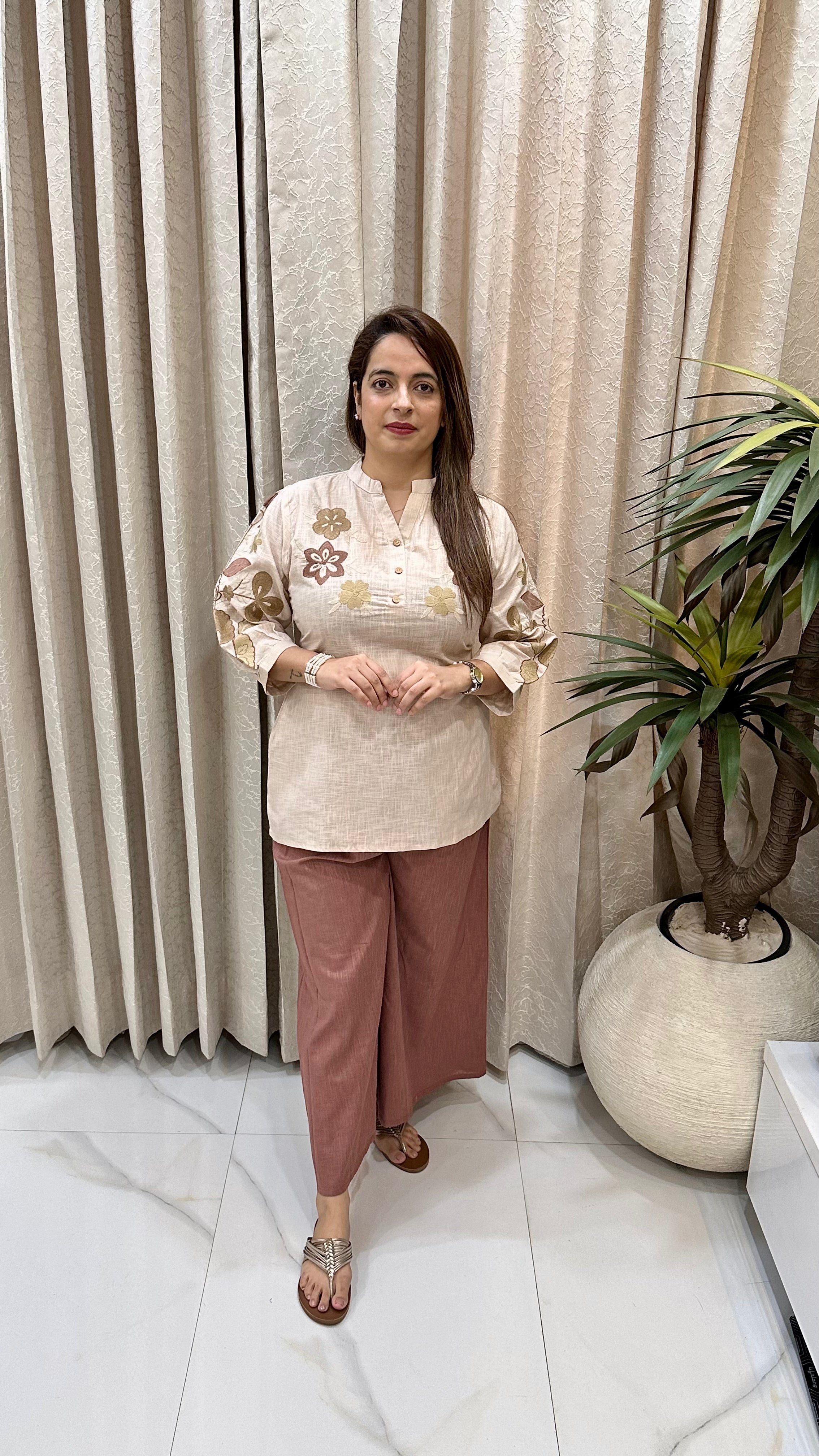 Handloom Cotton Dual-Shade Co-ord Set