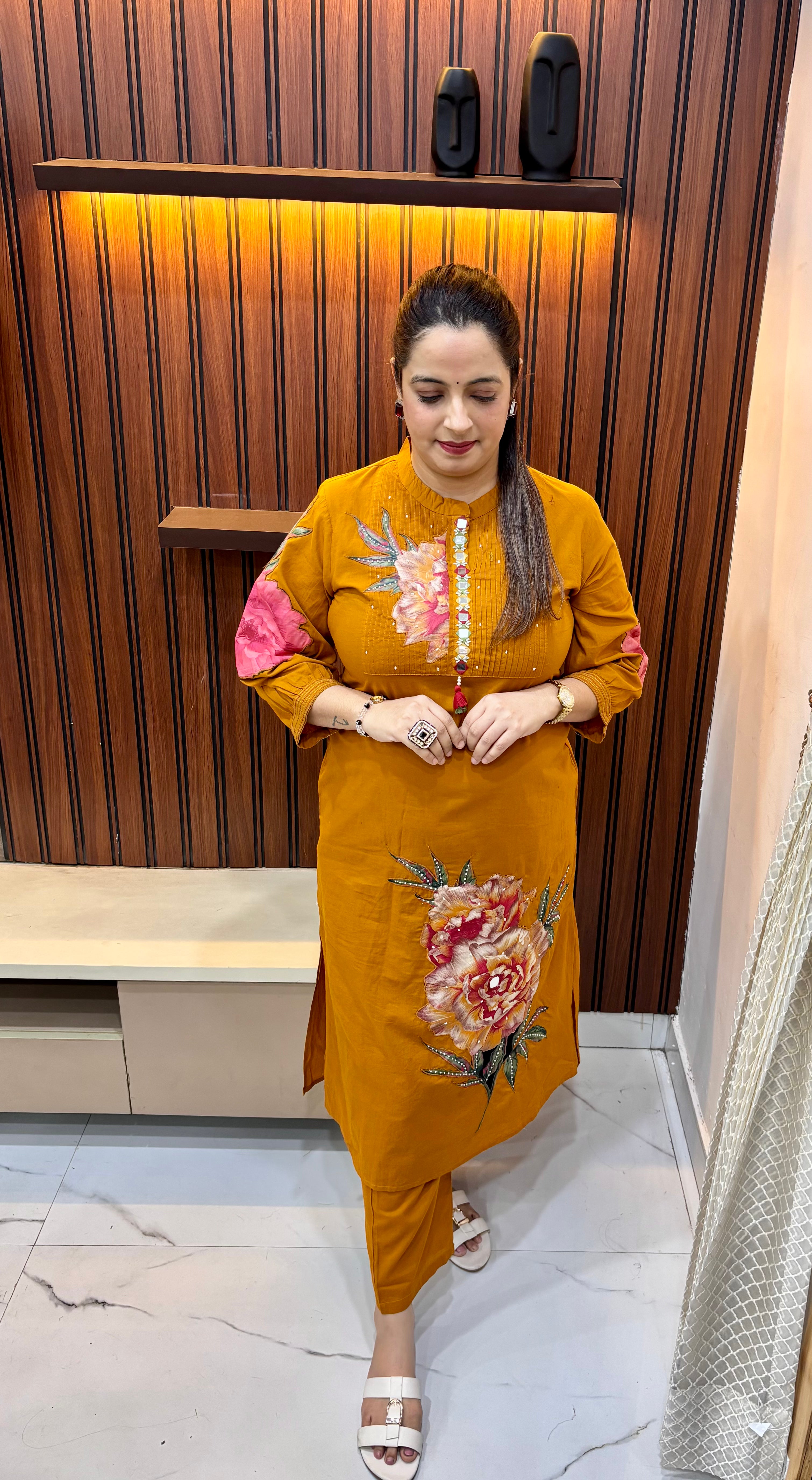Pure Cotton Suit with Pintex, Mirror & Cut Dana Work ✨