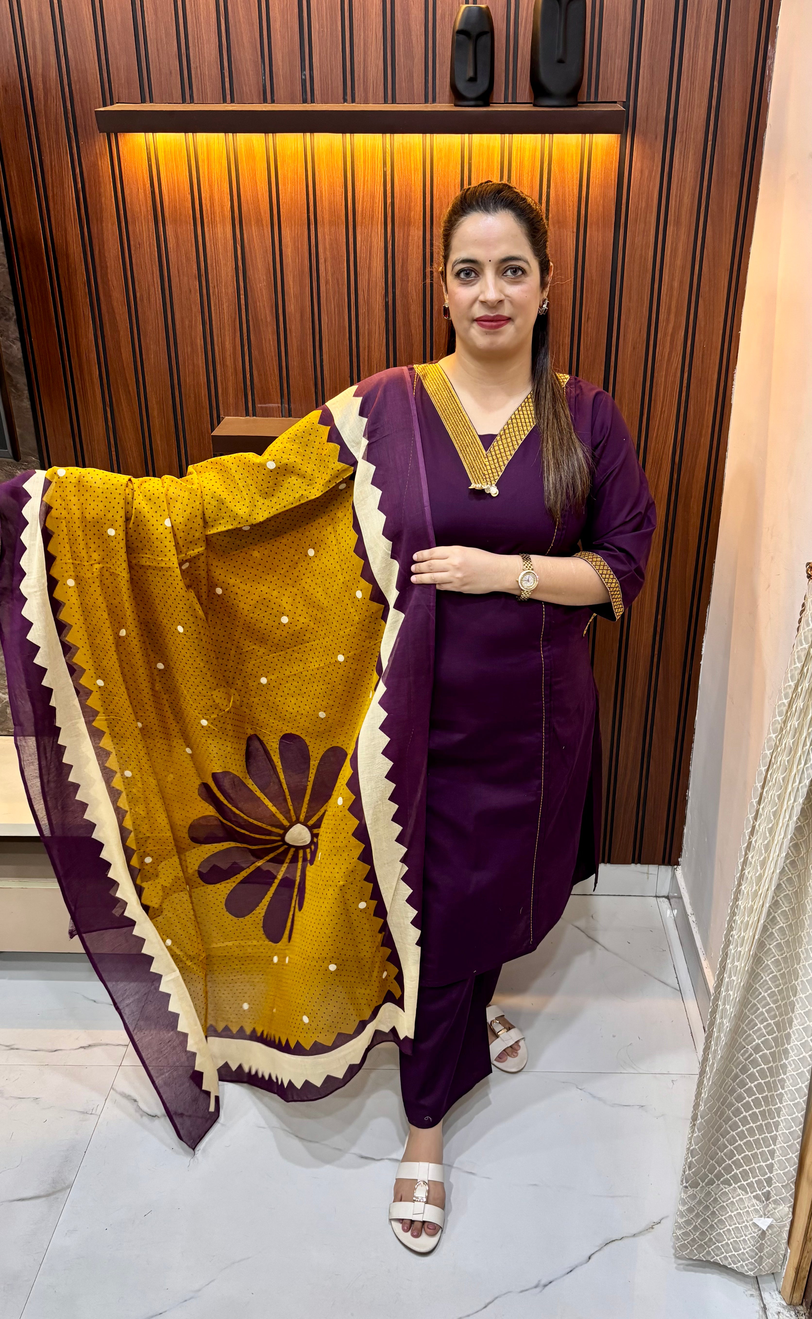 Premium Cotton Suit with Pintex, Resham Work & Designer Pockets ✨