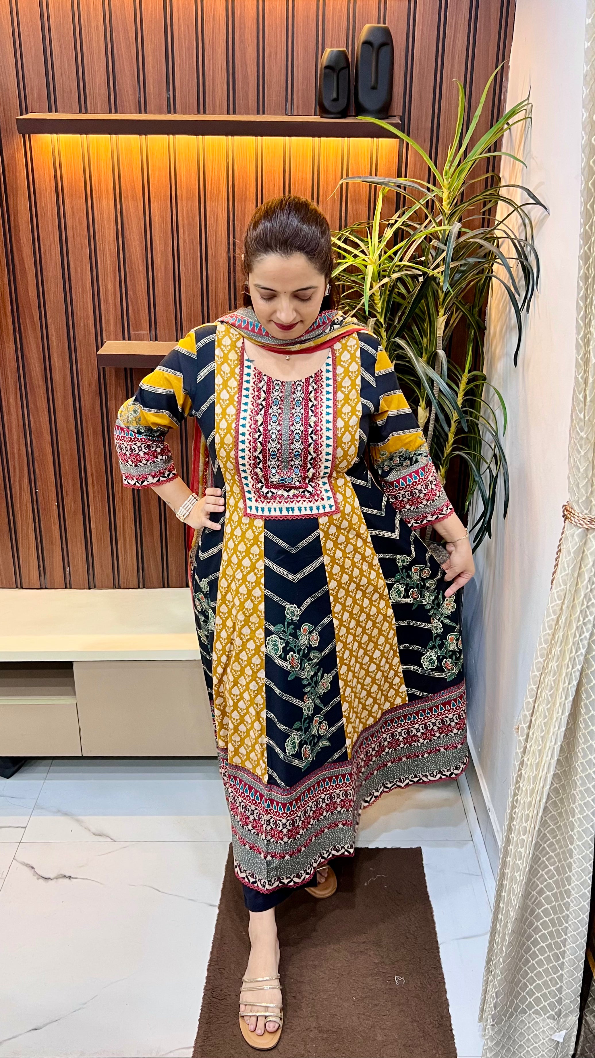 The Royal Fusion: Pure Cotton Anarkali