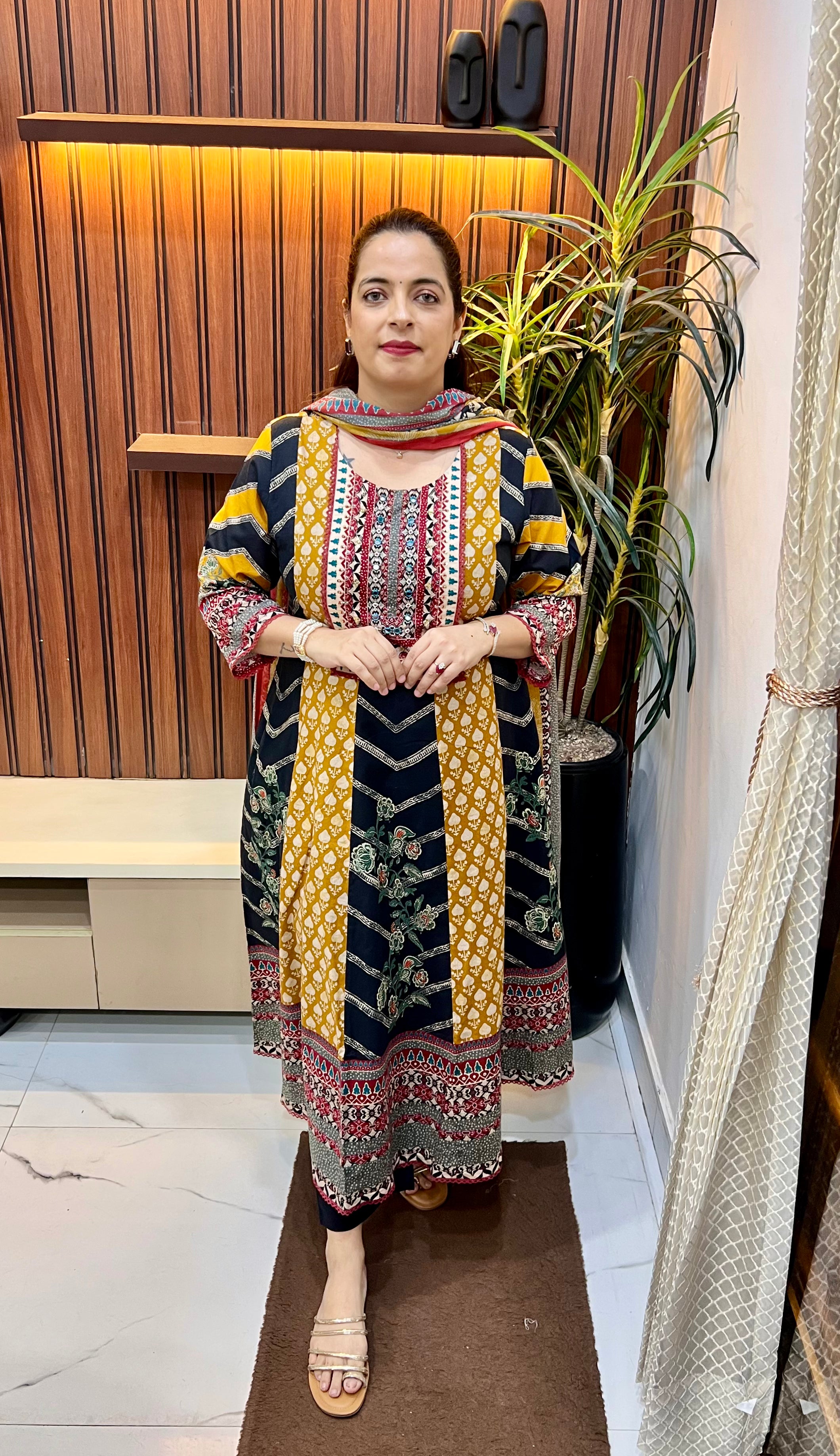 The Royal Fusion: Pure Cotton Anarkali