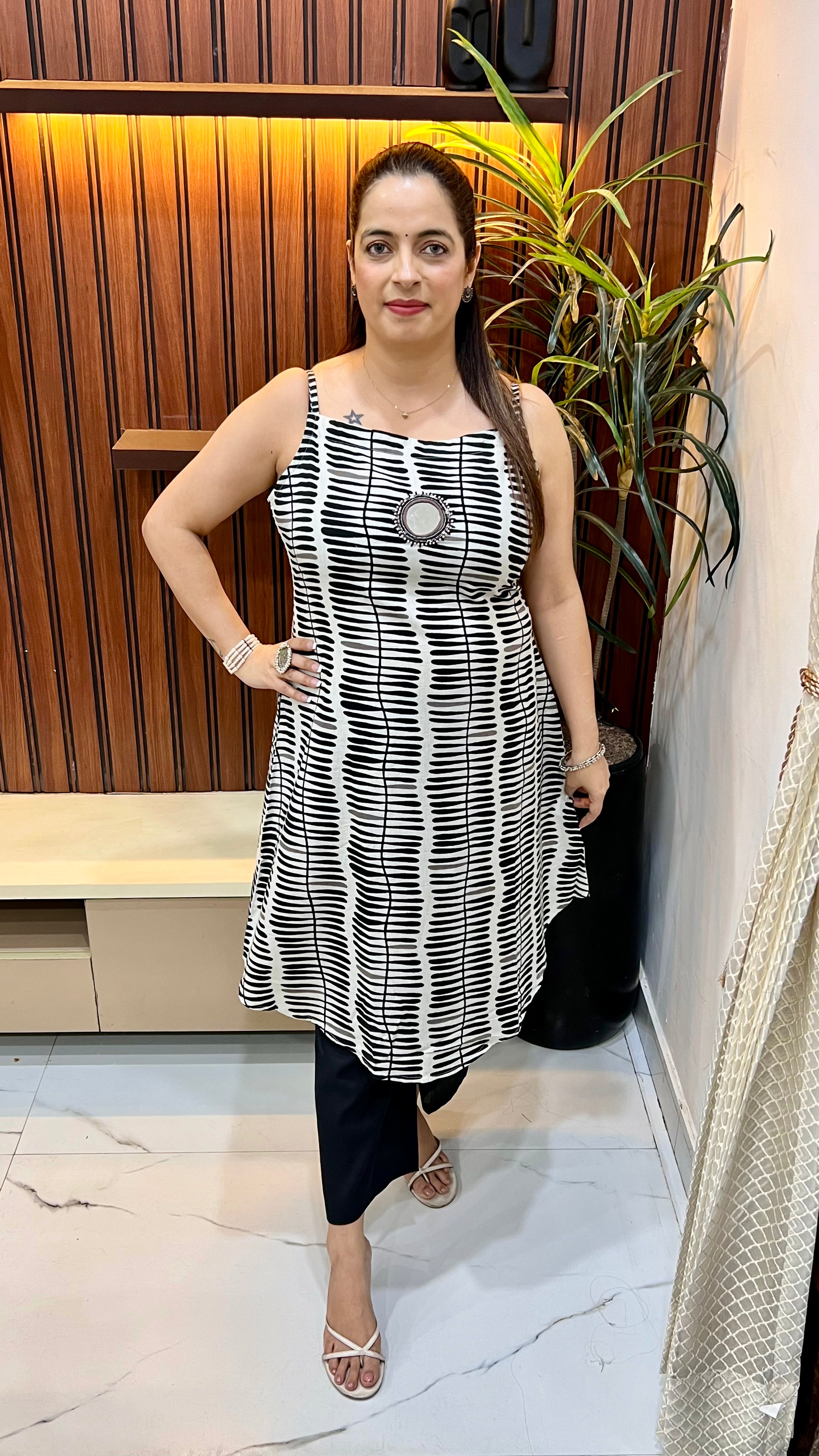 The Summer Glitz: Pure Cotton Spaghetti Mirror Work Co-Ord Set