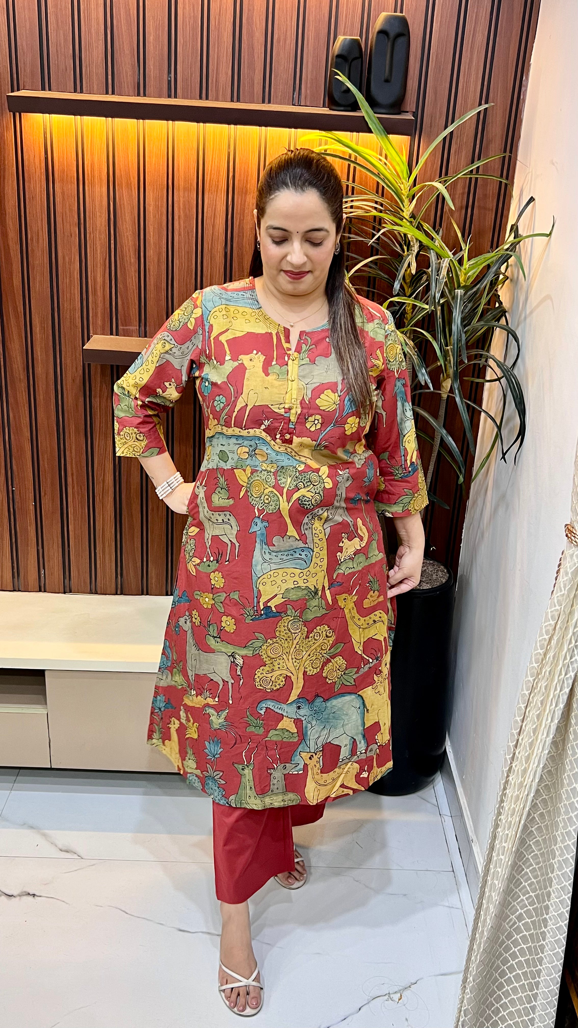 The Heritage Fusion: Pure Cotton Madhubani Art Co-Ord Set