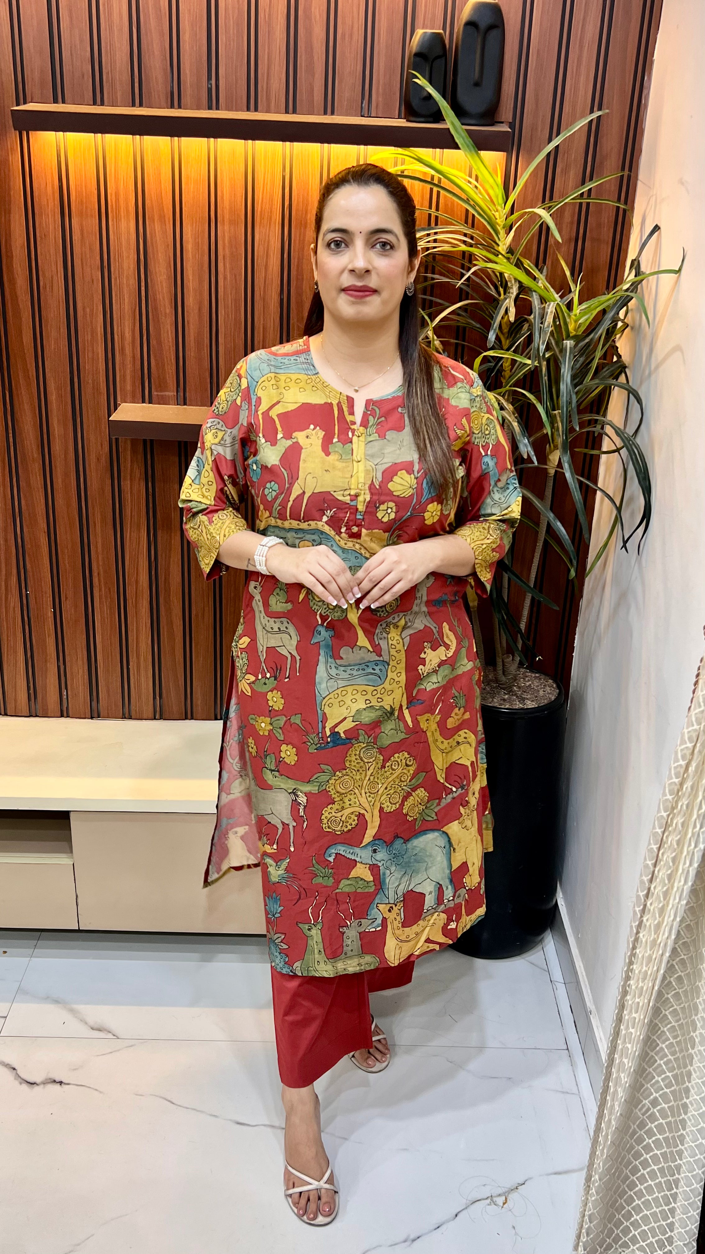 The Heritage Fusion: Pure Cotton Madhubani Art Co-Ord Set