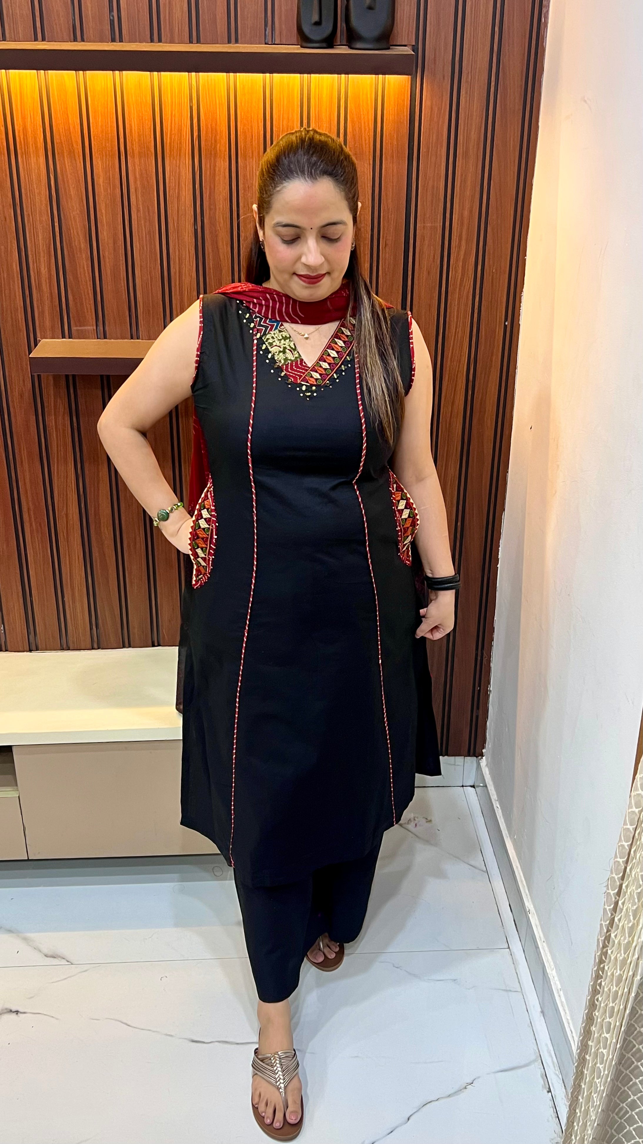 👑 The Imperial Heritage: Pure Cotton Kalamkari & Ajrak Print Masterpiece