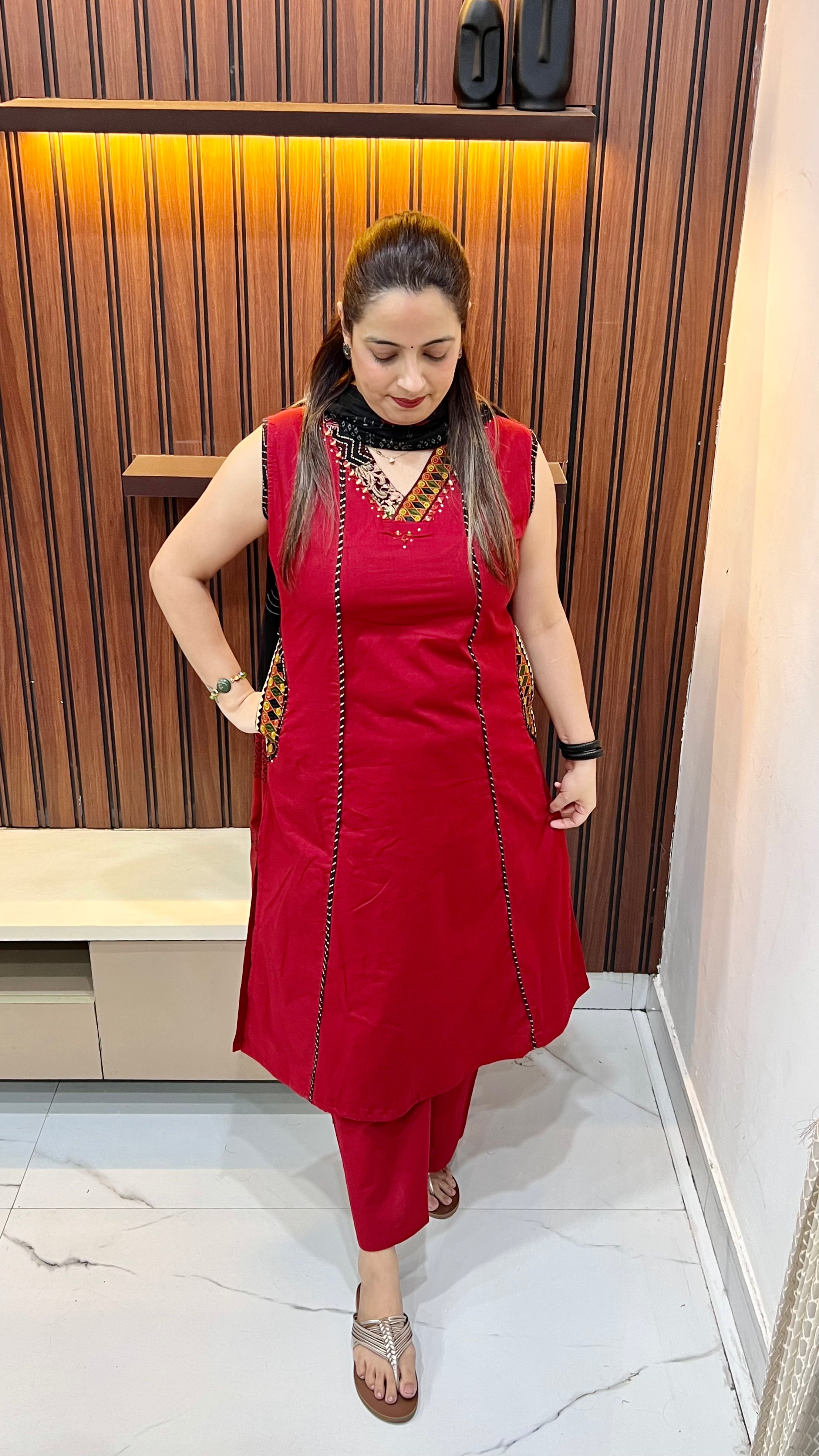👑 The Imperial Heritage: Pure Cotton Kalamkari & Ajrak Print Masterpiece