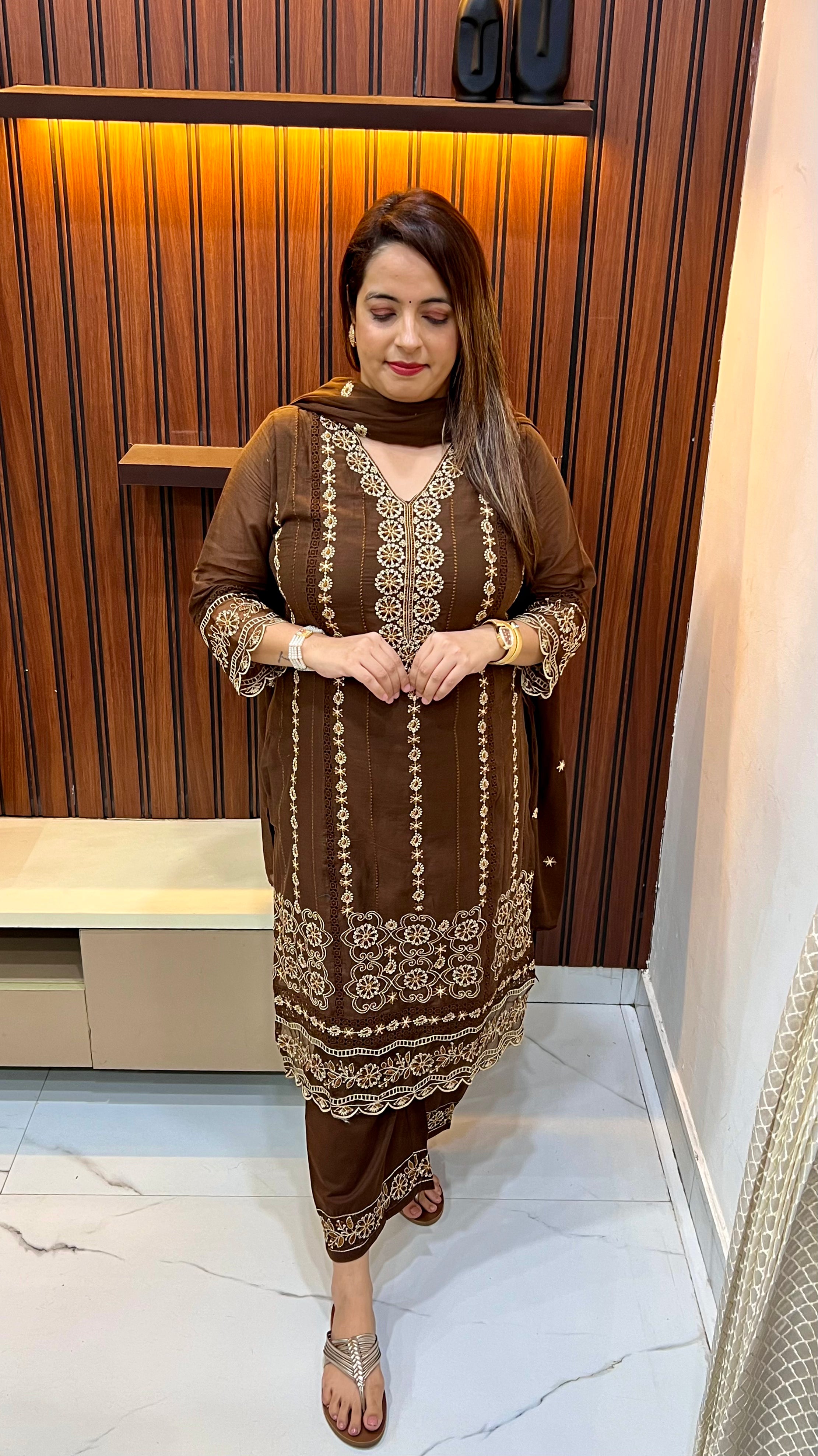 👑 The Imperial Grace: Mulmul Cotton Resham & Organza Panel Masterpiece