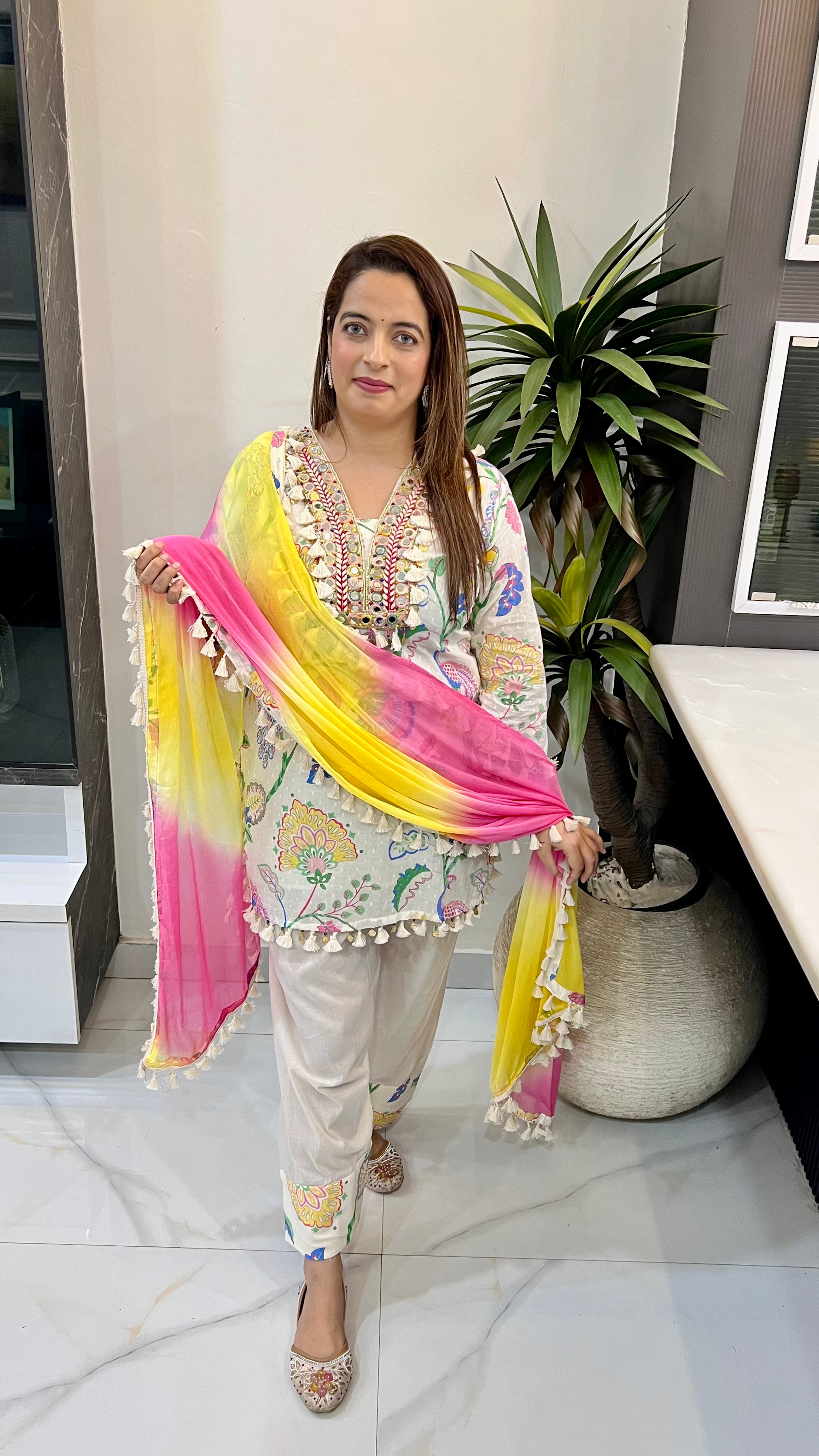 Viral Pure Cotton Madhubani &amp; Imperial Farsi Salwaar Masterpiece