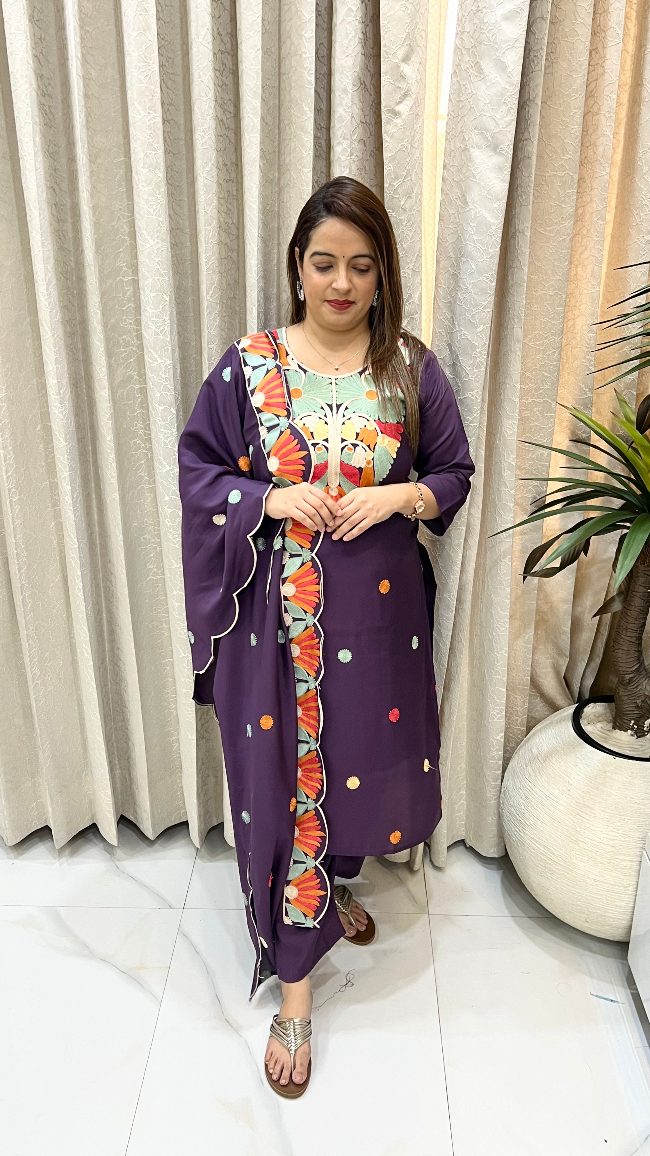 Imperial Muslin Kashmiri Cut-Work Masterpiece