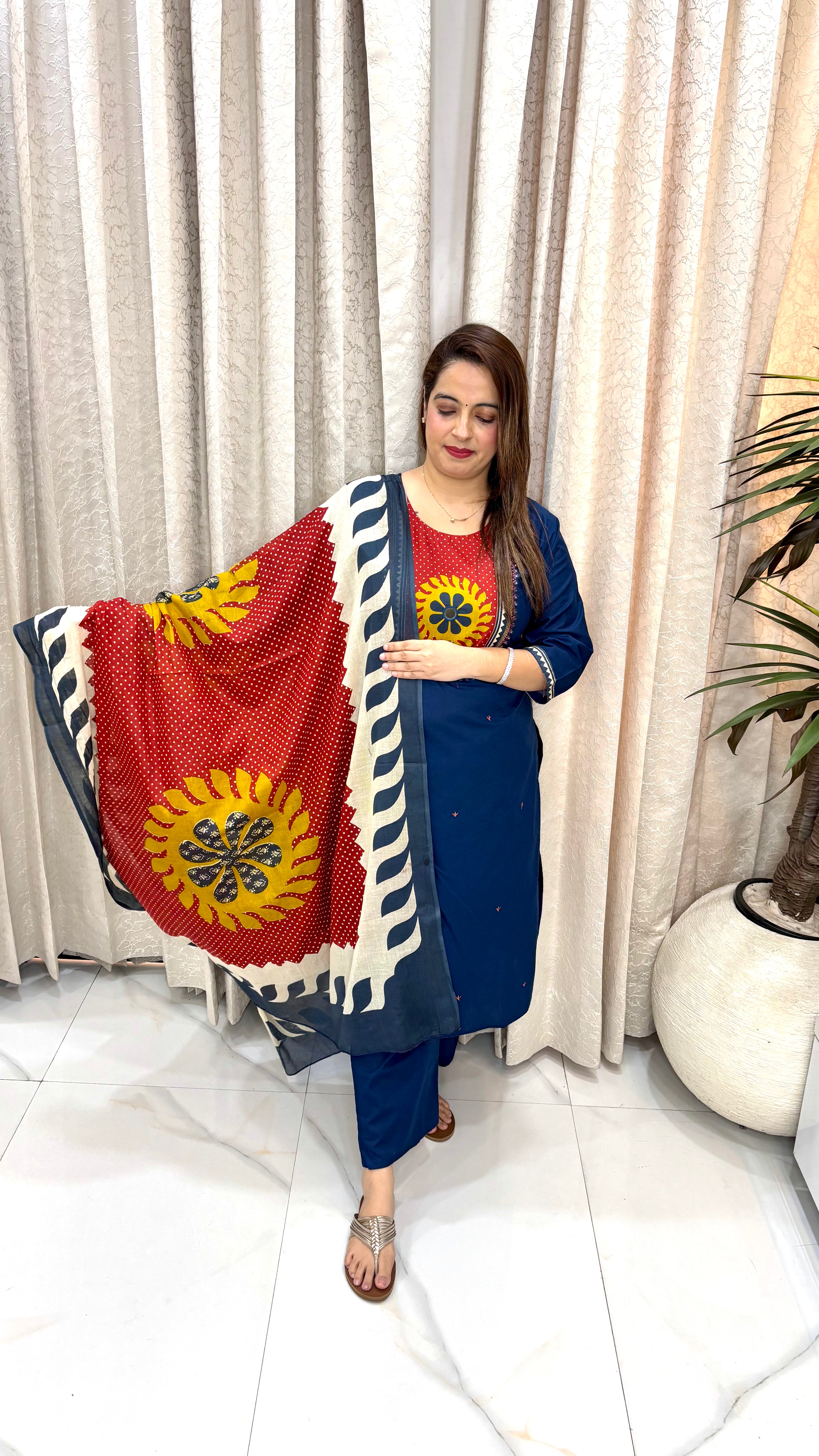 ✨ Pure Cotton Jaipuri Art & Dabu Print Suit Set