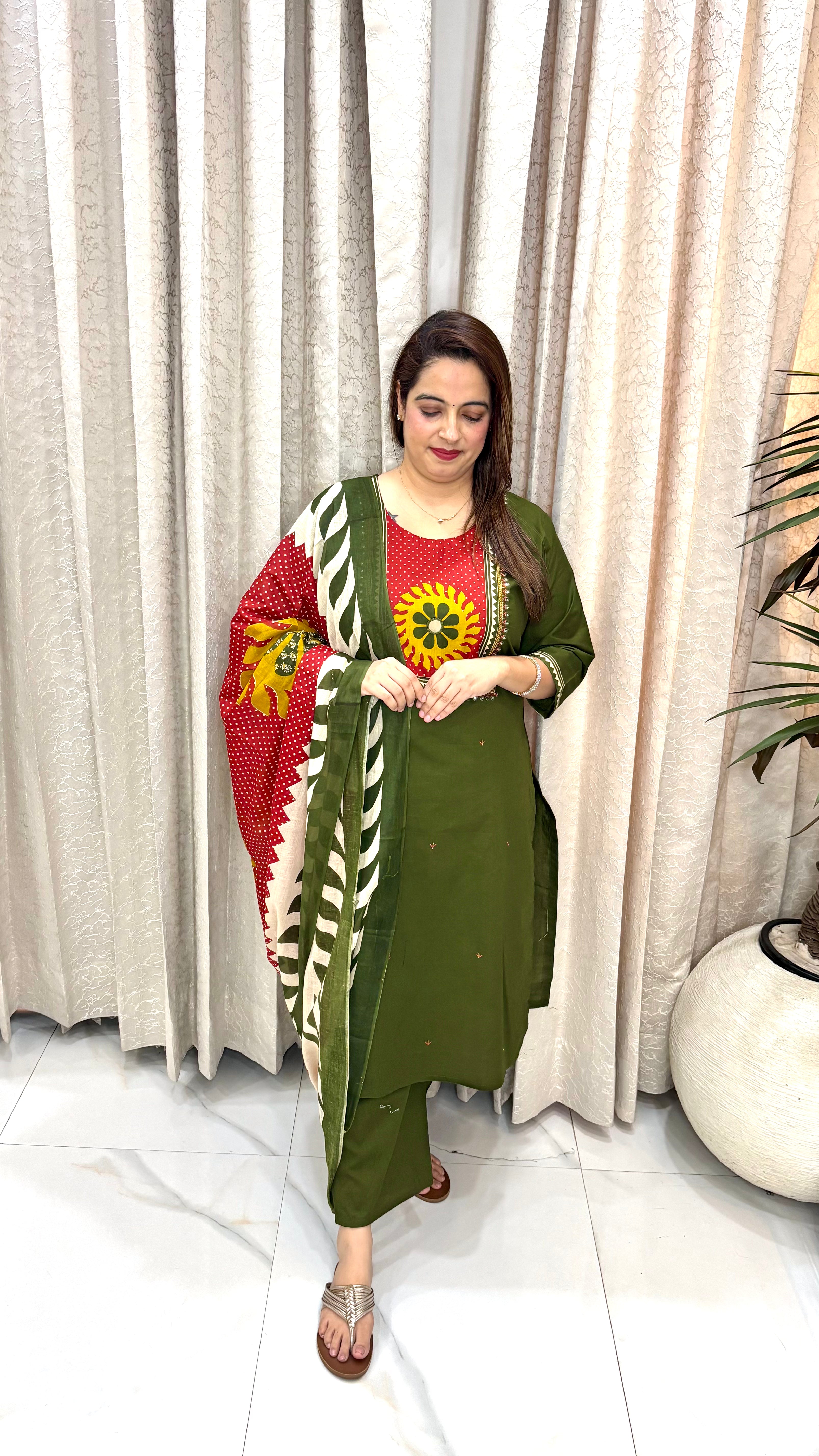 ✨ Pure Cotton Jaipuri Art & Dabu Print Suit Set