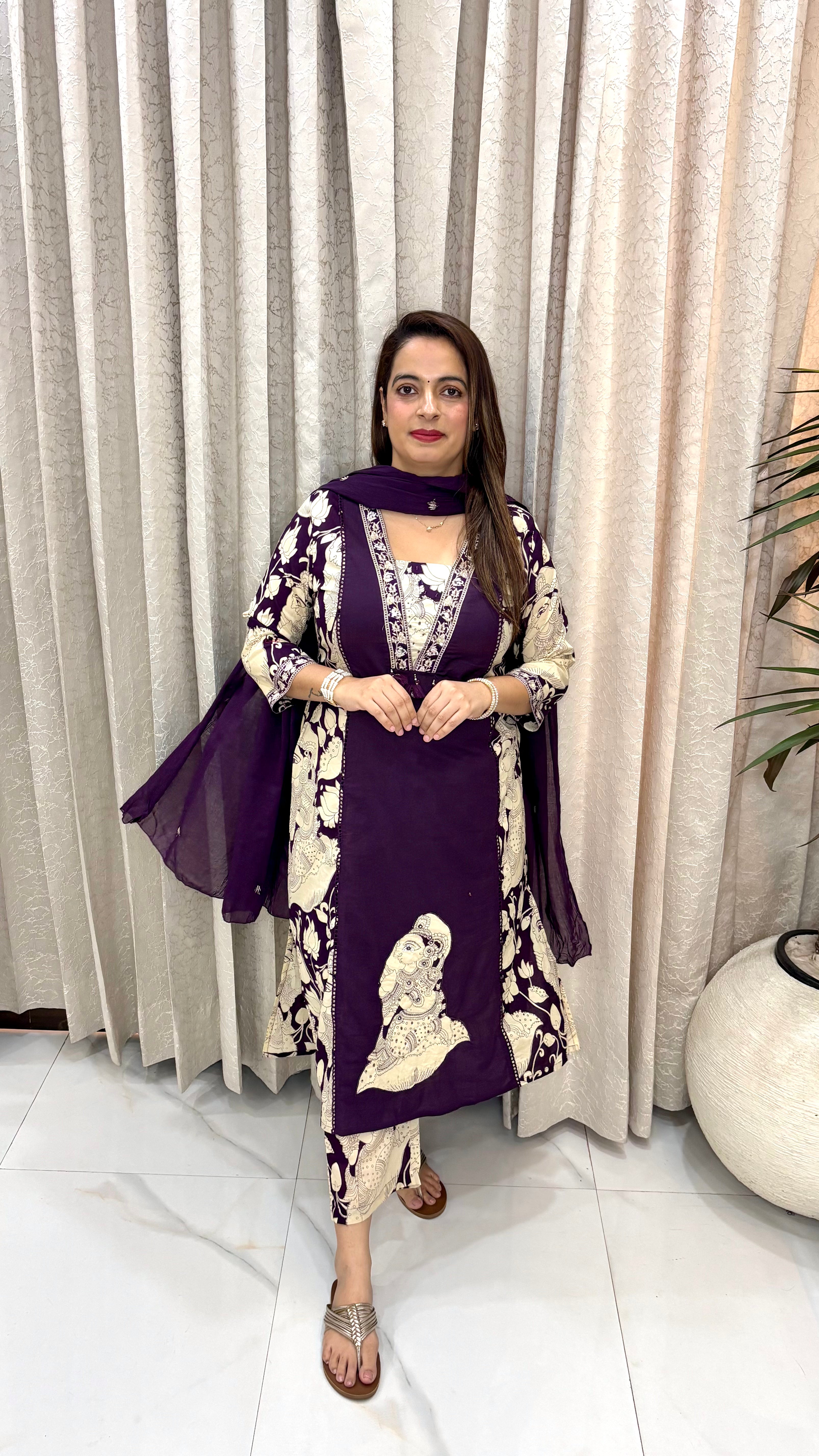 ✨ Premium Cotton Madhubani Figure Art Suit Set