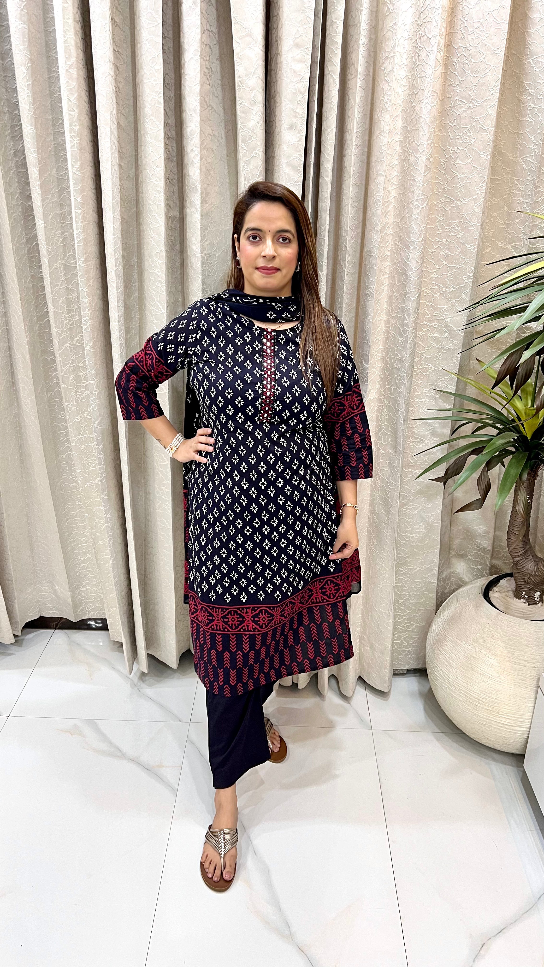 Pure Cotton Kalamkari Print Suit