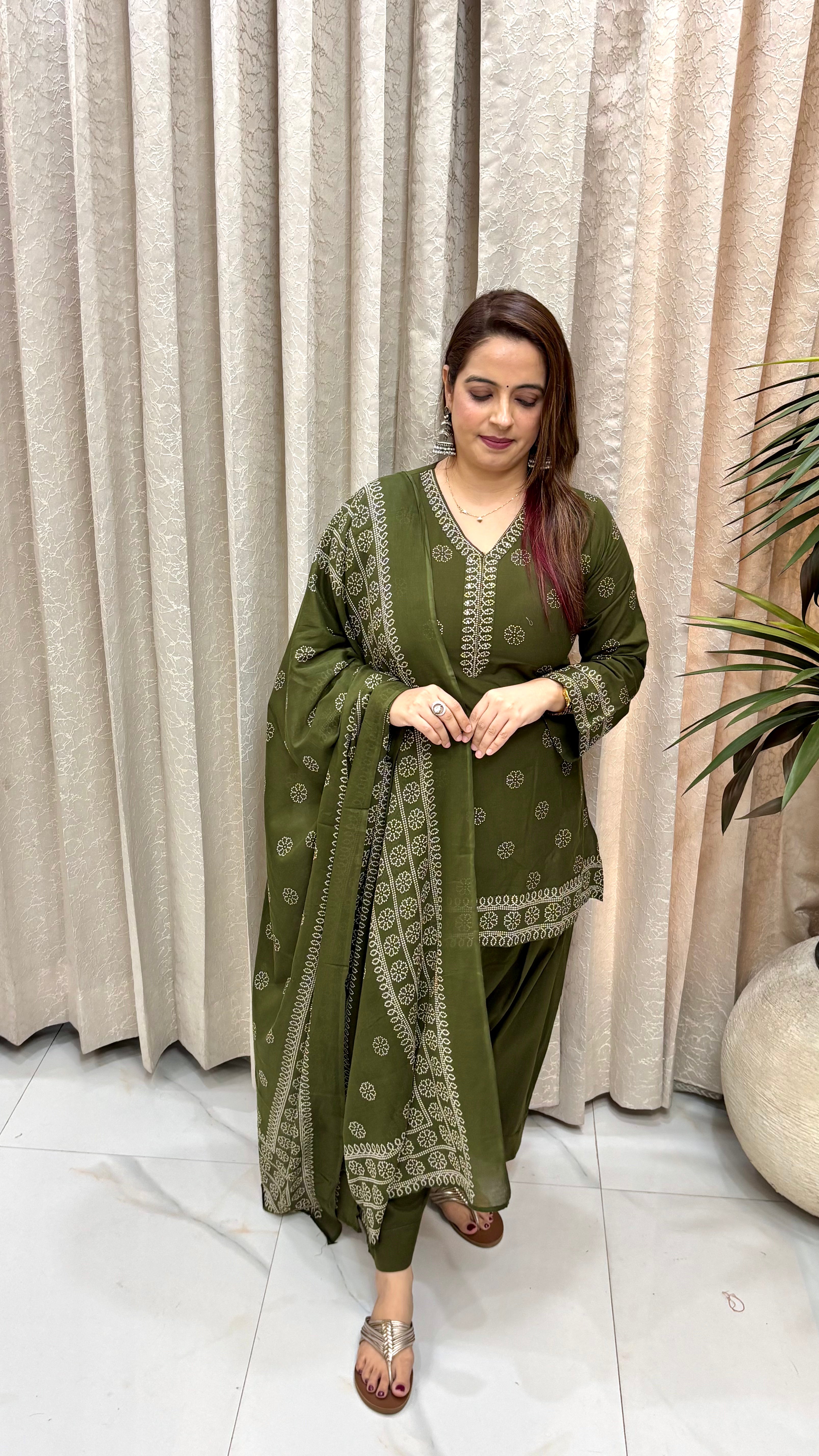 The Most Viral Bandhani Cotton Farshi Salwar Co-Ord Set