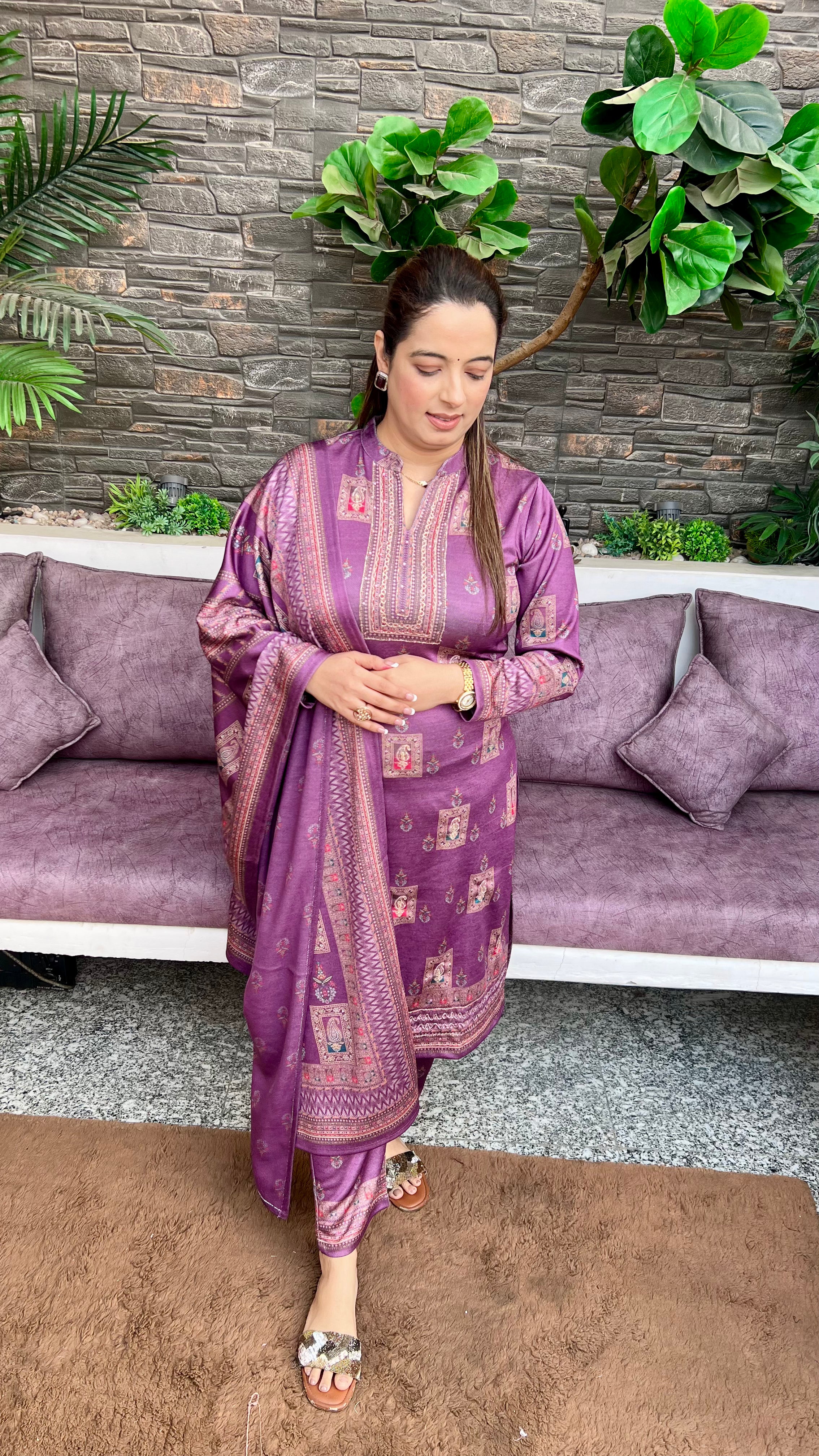 Karachi Woollen — Digital Print Elegance ( 3-Piece Set)
