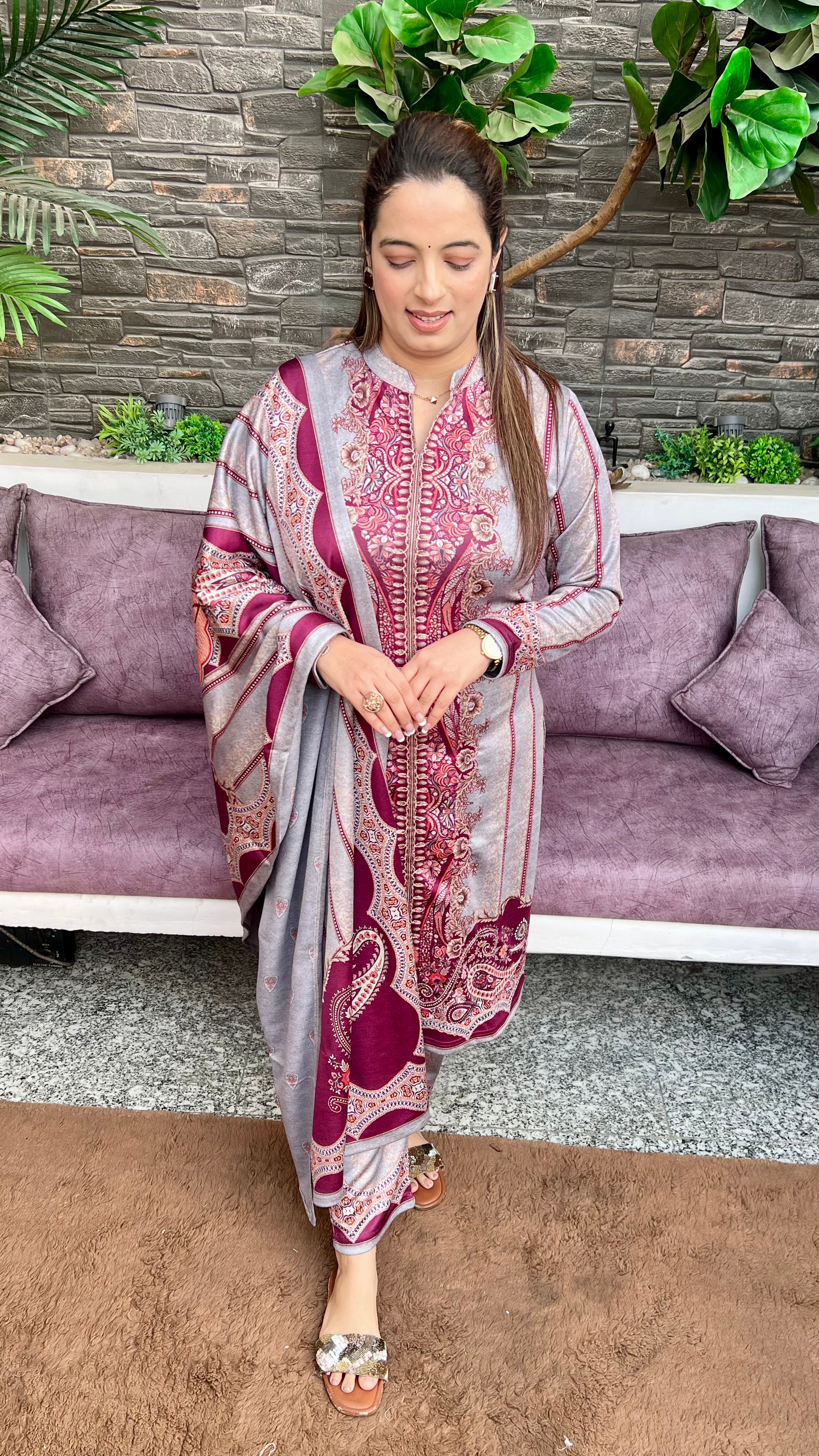 Heritage Meets Modern — Digitally Printed Karachi Wool Suit