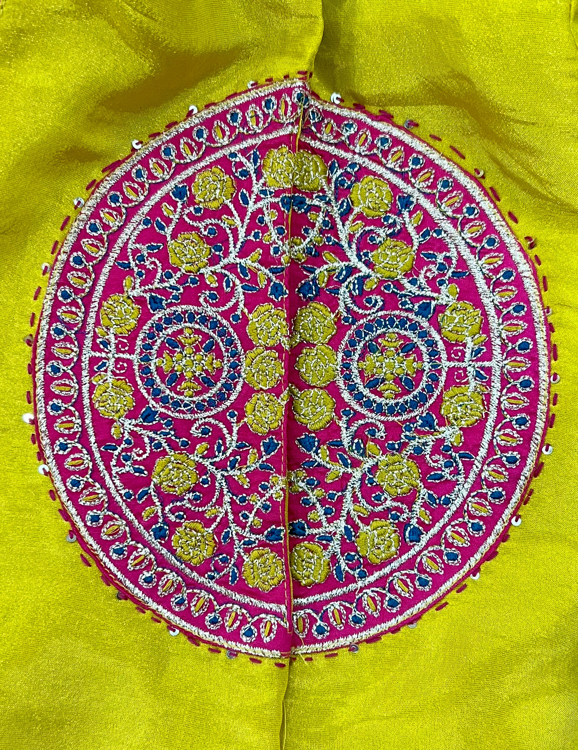 Paper Silk Suit — Princess Cut with Bandhani Dupatta & Palazzo (Model Wearing Size : 2XL)