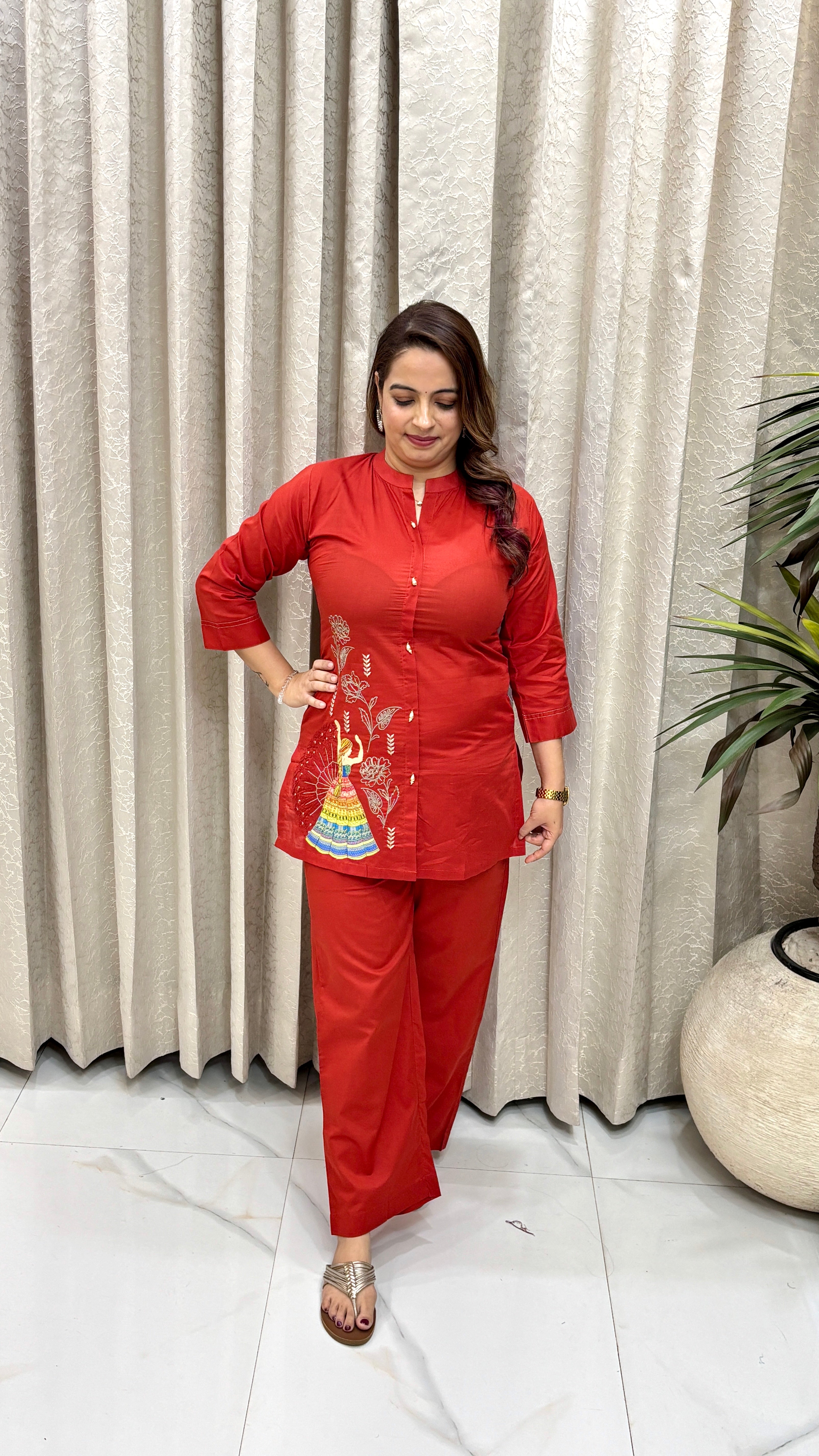 The Pure Cotton Figure Print Co-Ord Set