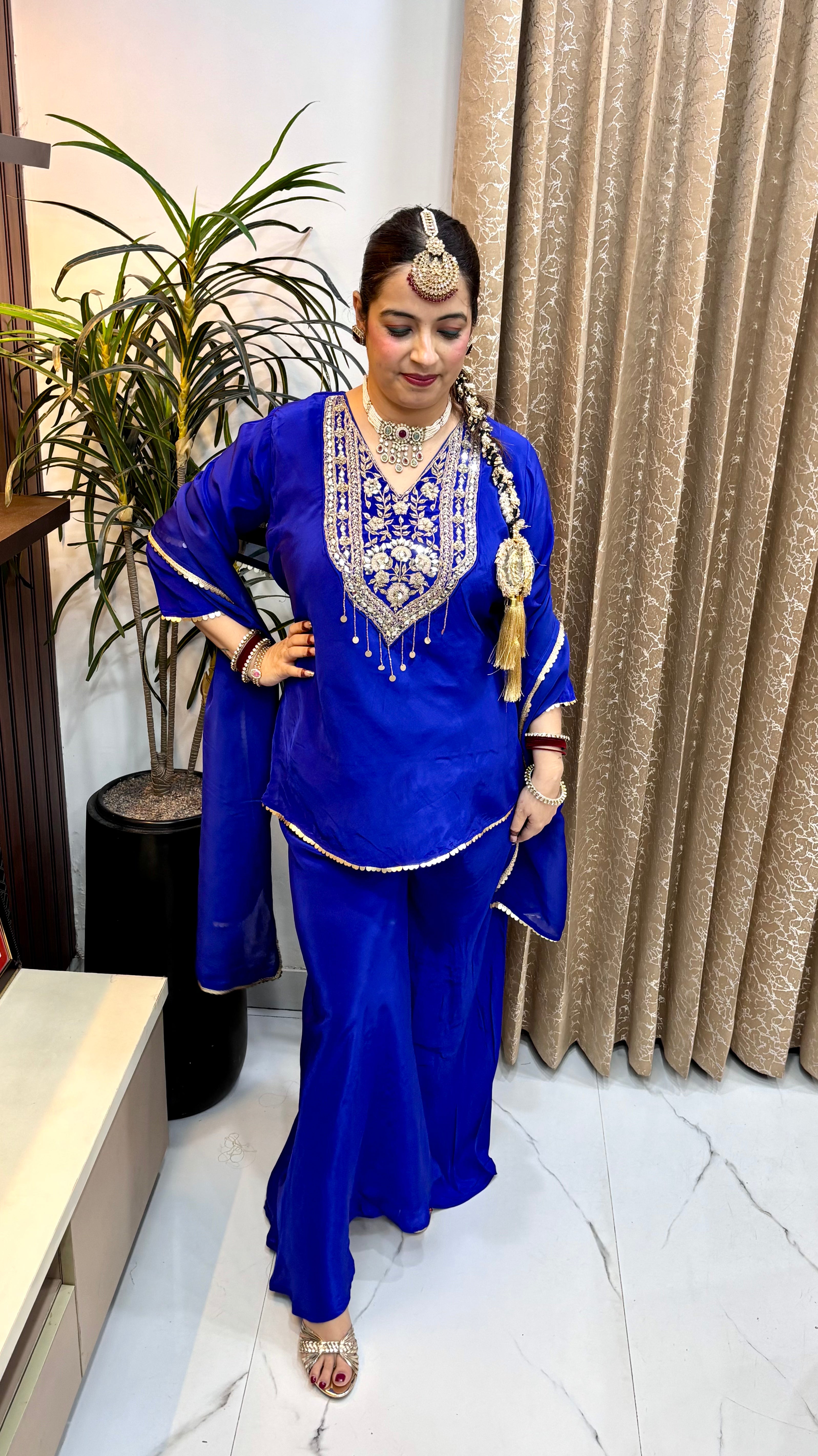 Silky Sophistication: Pure Crepe Suit Set