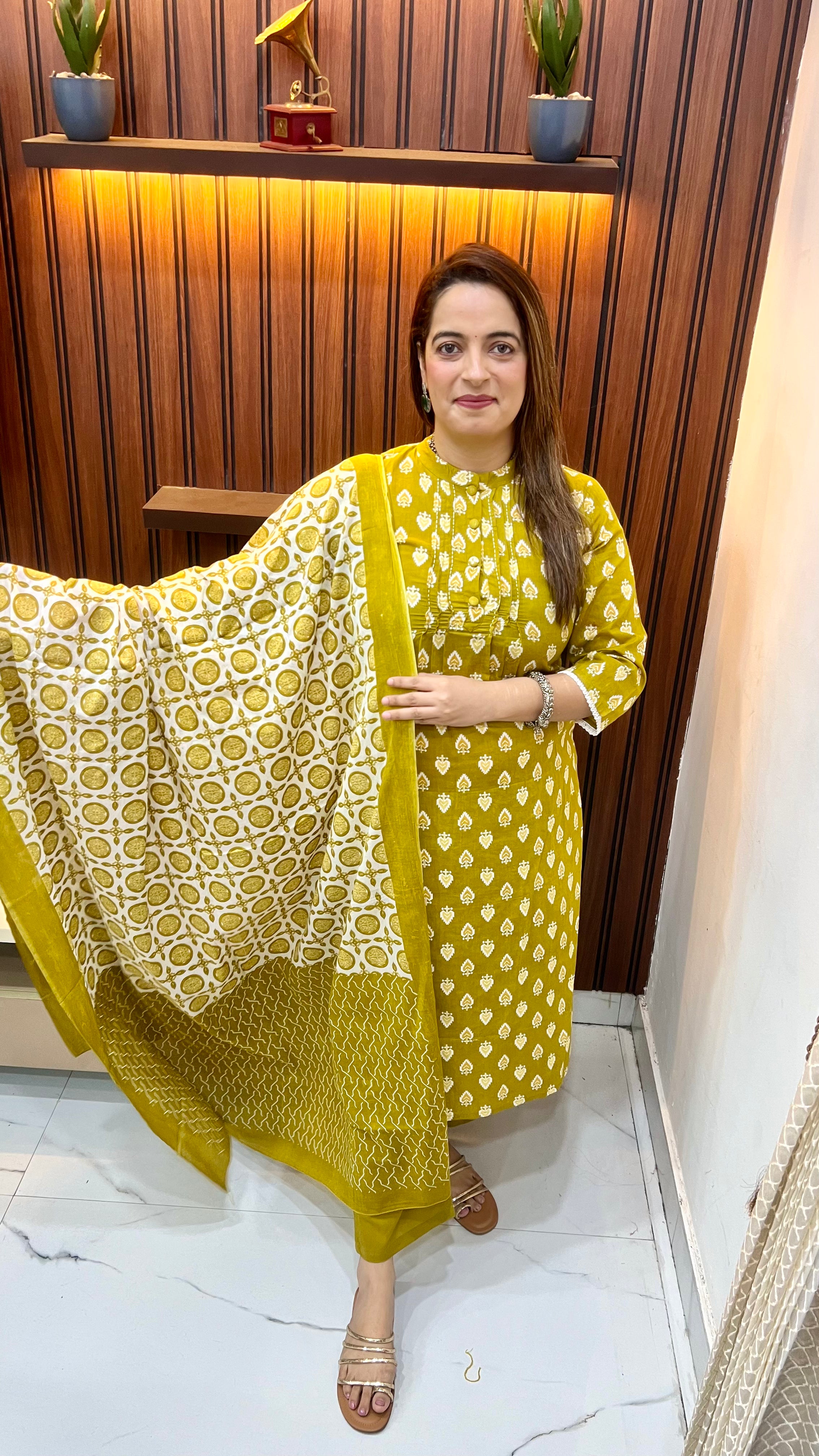 Pure Cotton Suit with Pintex Work