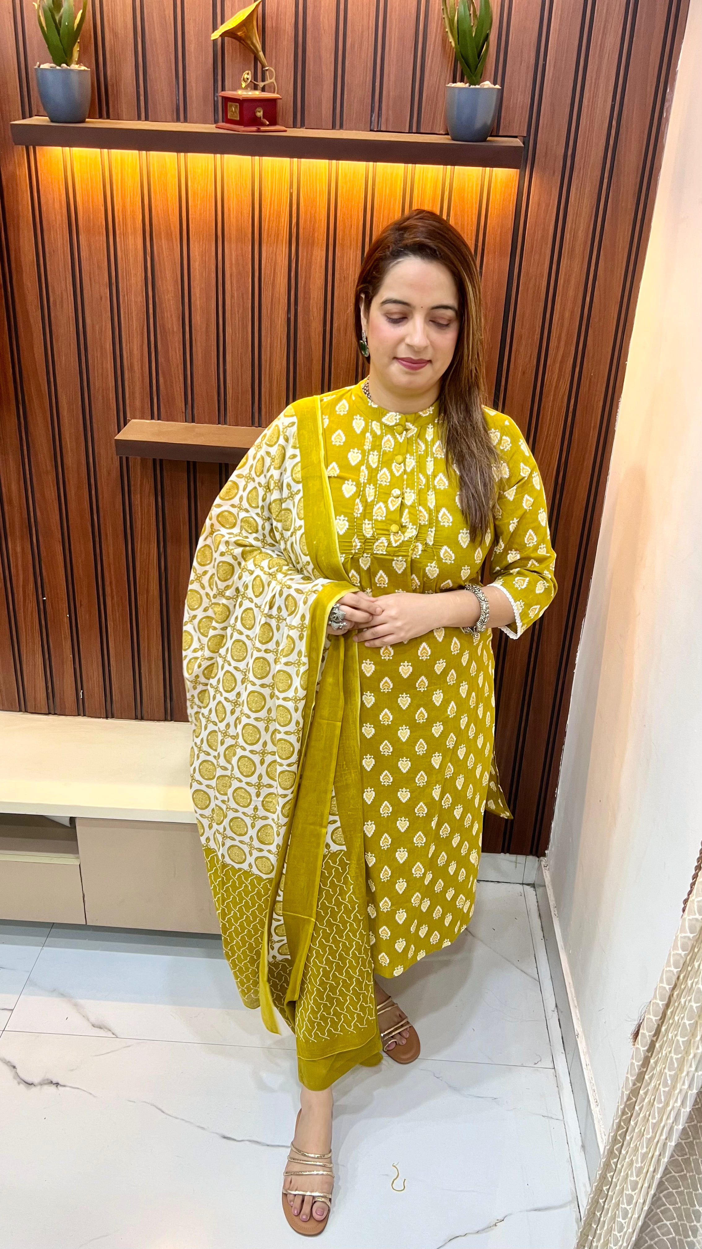 Pure Cotton Suit with Pintex Work